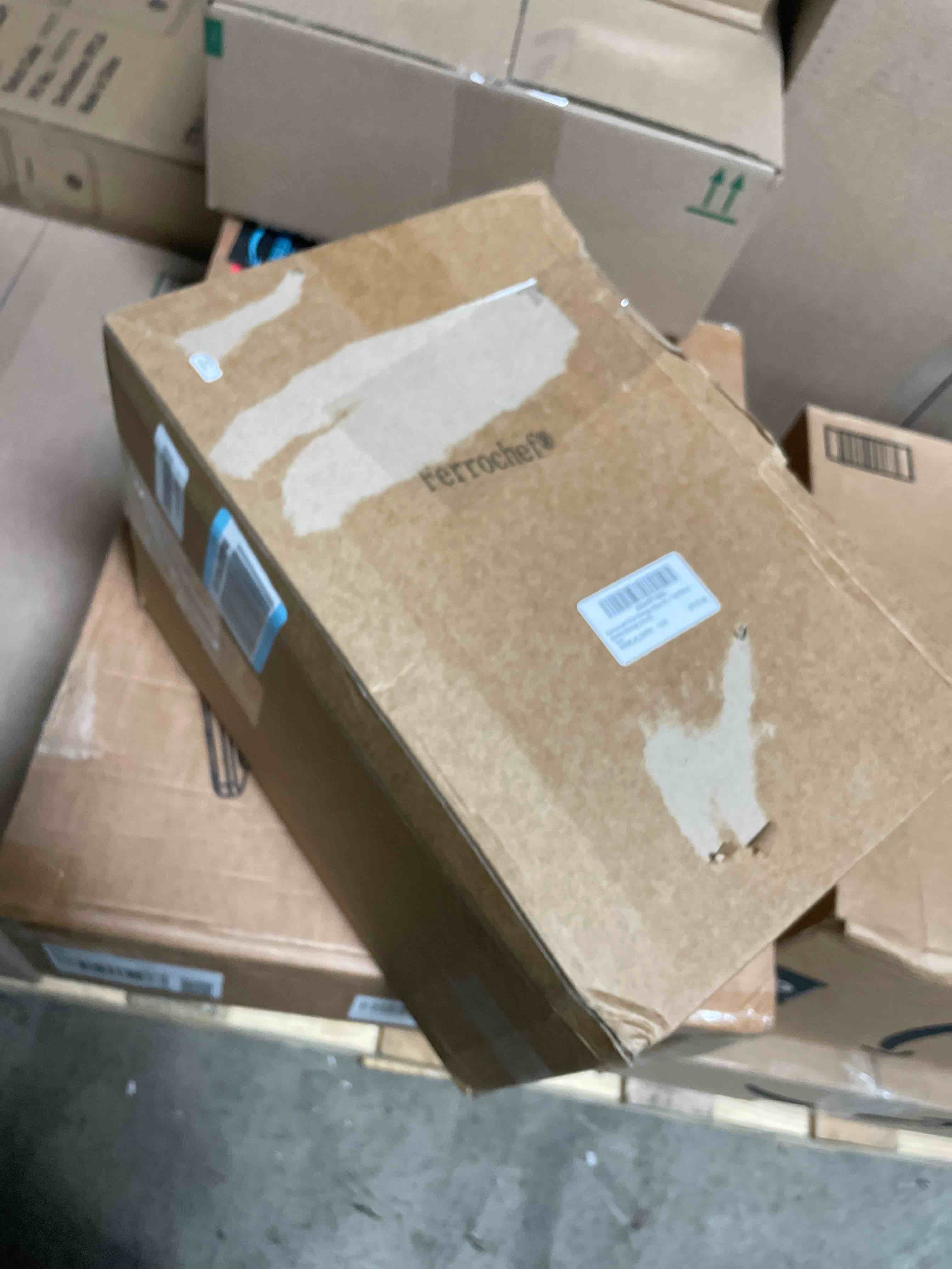 Condition photo showing New/Like New for 6 Pcs Vintage Glass Storage Jar with Lid 34 oz Glass Containers Stylish Ribbed Pattern Airtight Kitchen Jars Candy Jar for Food Cookies Candy Coffee Tea Beans Grains Storage