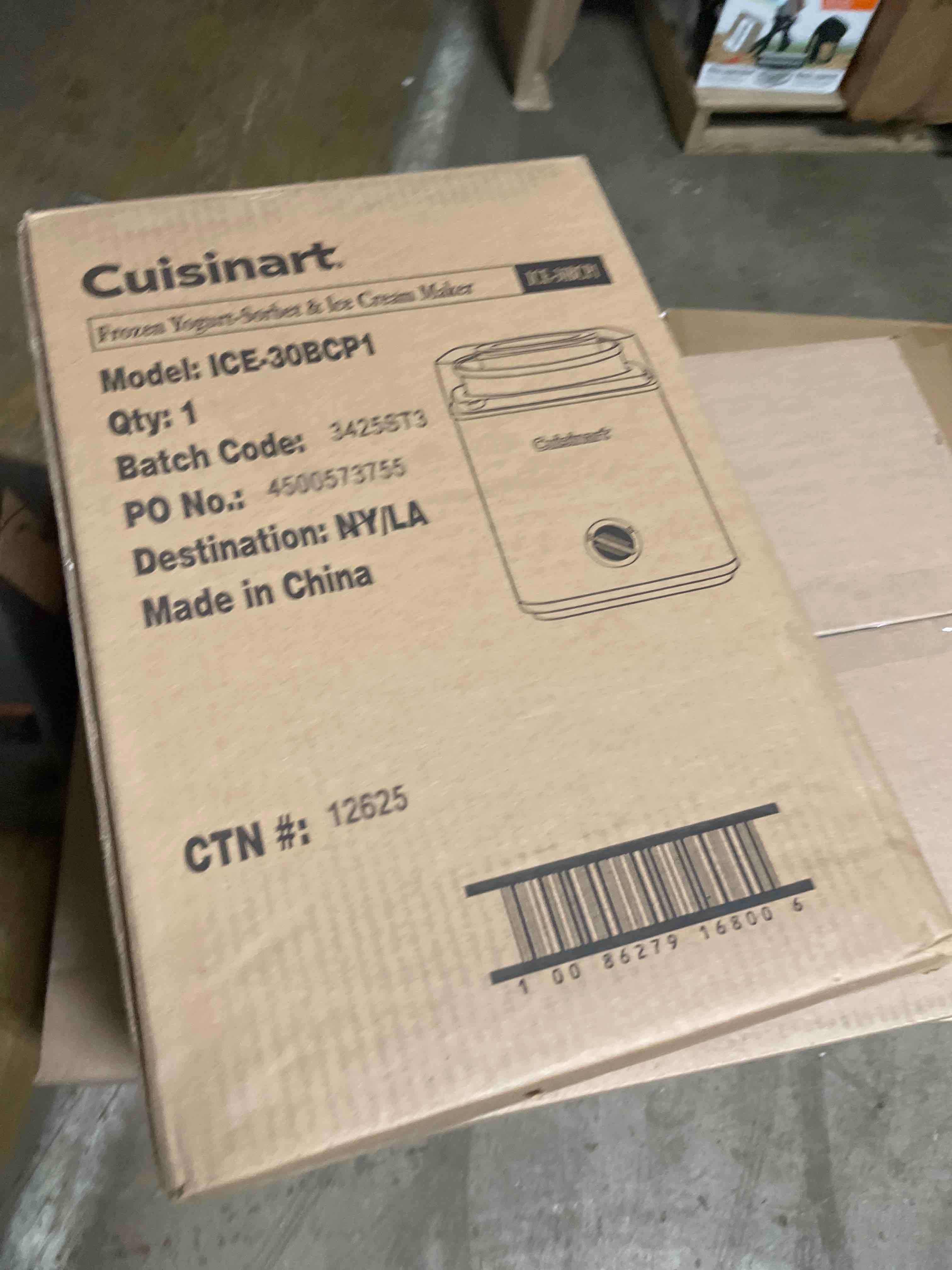 Condition photo showing New/Like New for Cuisinart Ice Cream Maker Machine, 2-Quart Ice Cream, Sorbet and Frozen Yogurt Machine, Fully Automatic Double-Insulated Freezer Bowl Makes Frozen Desserts in Under 30 Minutes, ICE30BCP1, Silver