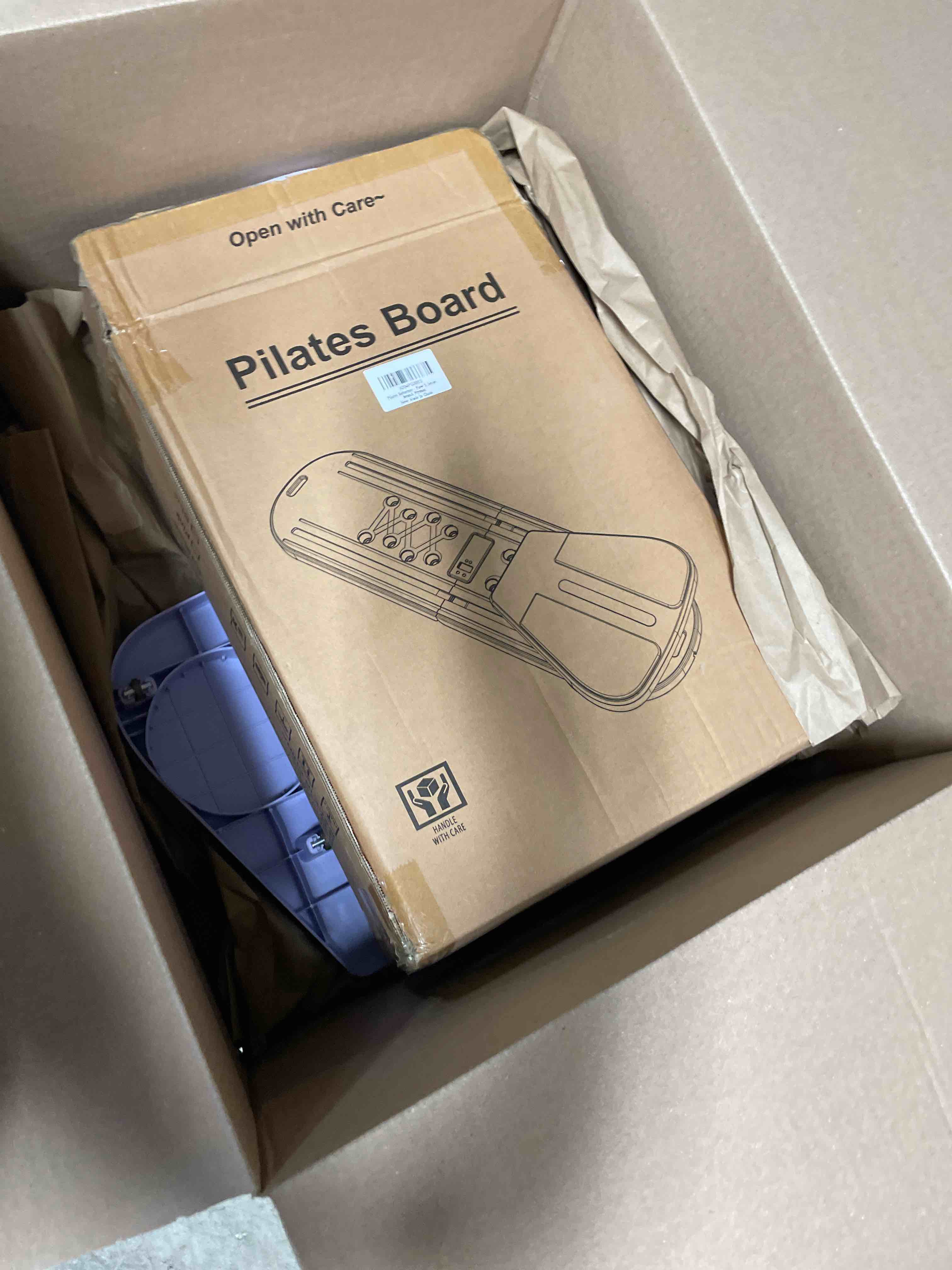 Condition photo showing As Is for Pilates Board - Pilates Reformer Set, Portable and Foldable Pilates Board for Home Workout, Multifunctional Pilates Board for Women, Pilates Reformer Machine for Home Exercise Violet Grey