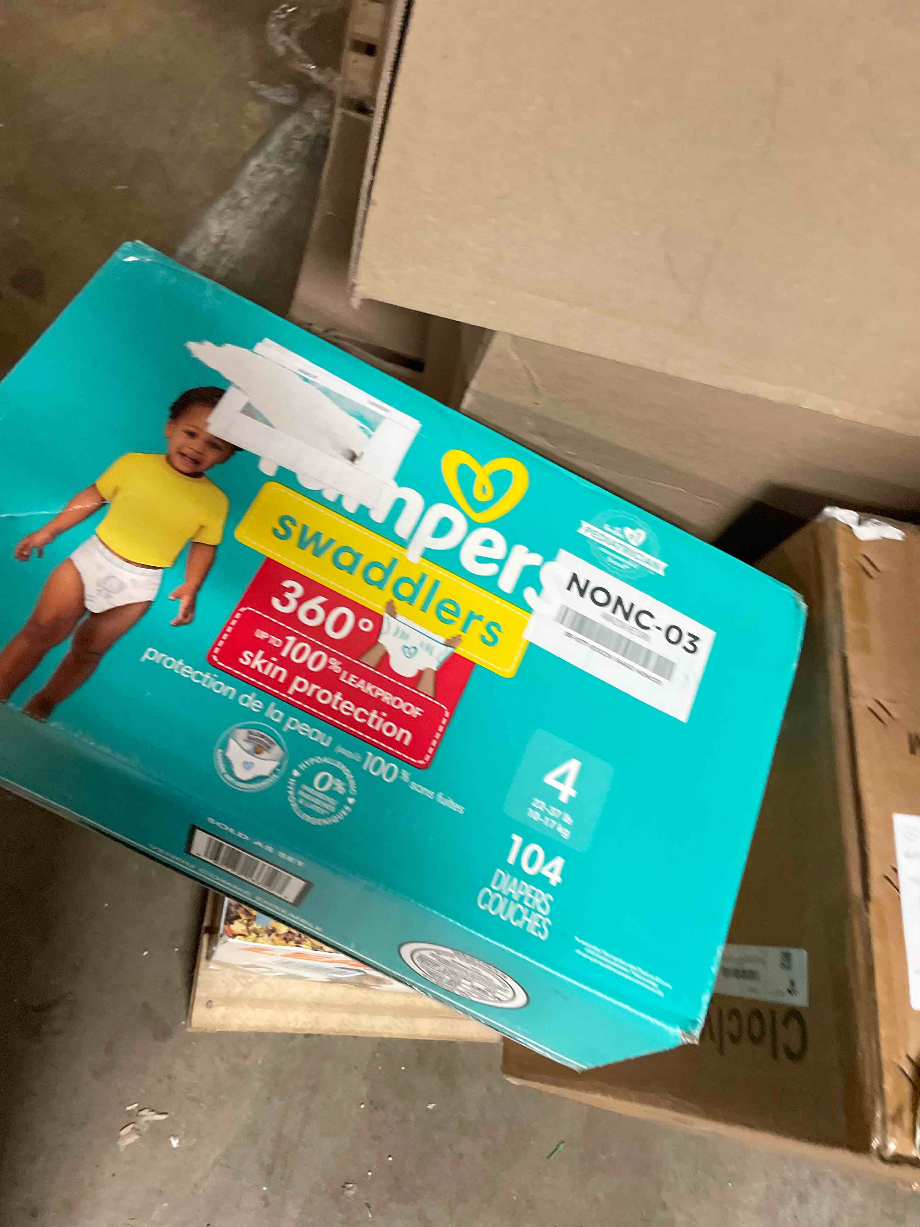 Condition photo showing New/Like New for Pampers Swaddler 360 Disposable Baby Diapers - Size 4 - 104ct