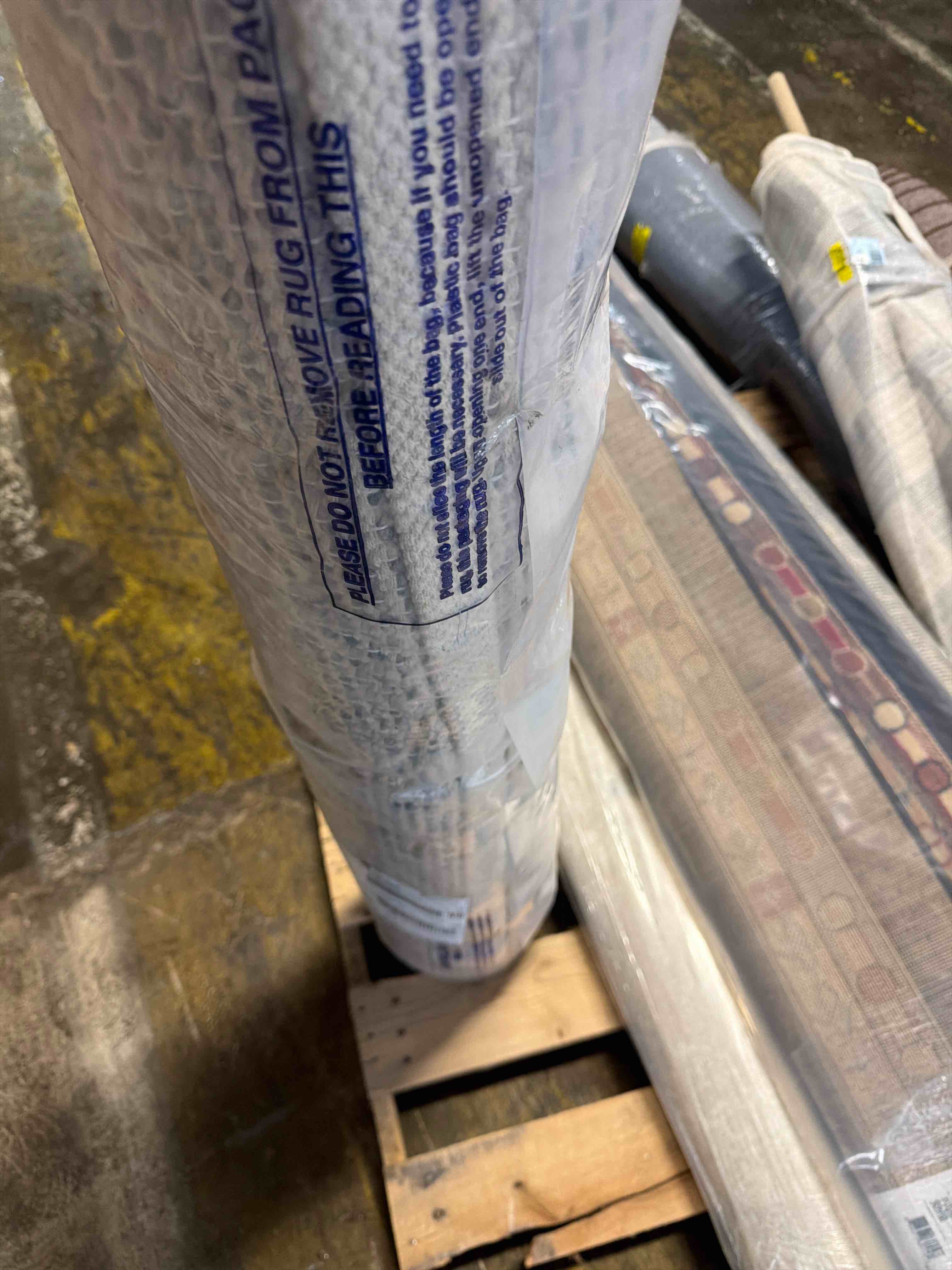 Condition photo showing New/Like New for Jacques Hand Woven Wool/Cotton Striped Rug in Beige