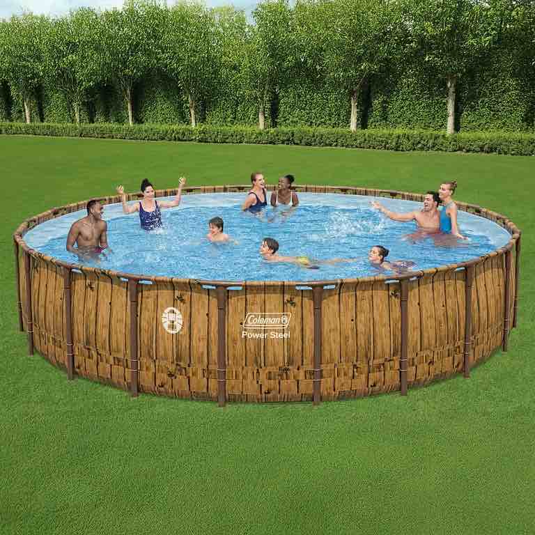 Coleman Power Steel 22 ft. x 52 in. Round Metal Frame Above Ground Pool Set (New In Box!) 264.17 x 264.17 x 51.97 in