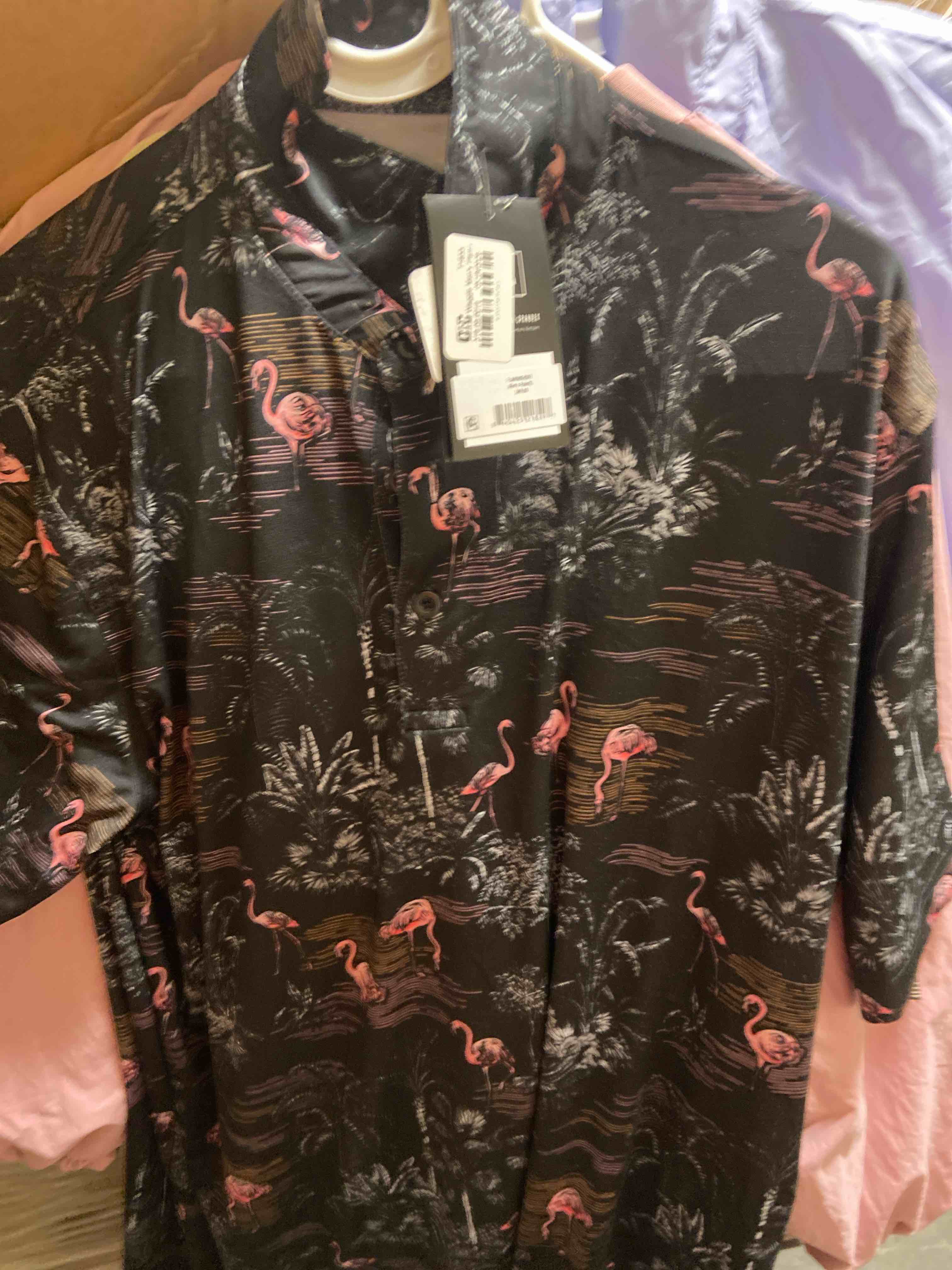 Condition photo showing New/Like New for waggle men's flamingrove polo t-shirt - black/white xl
