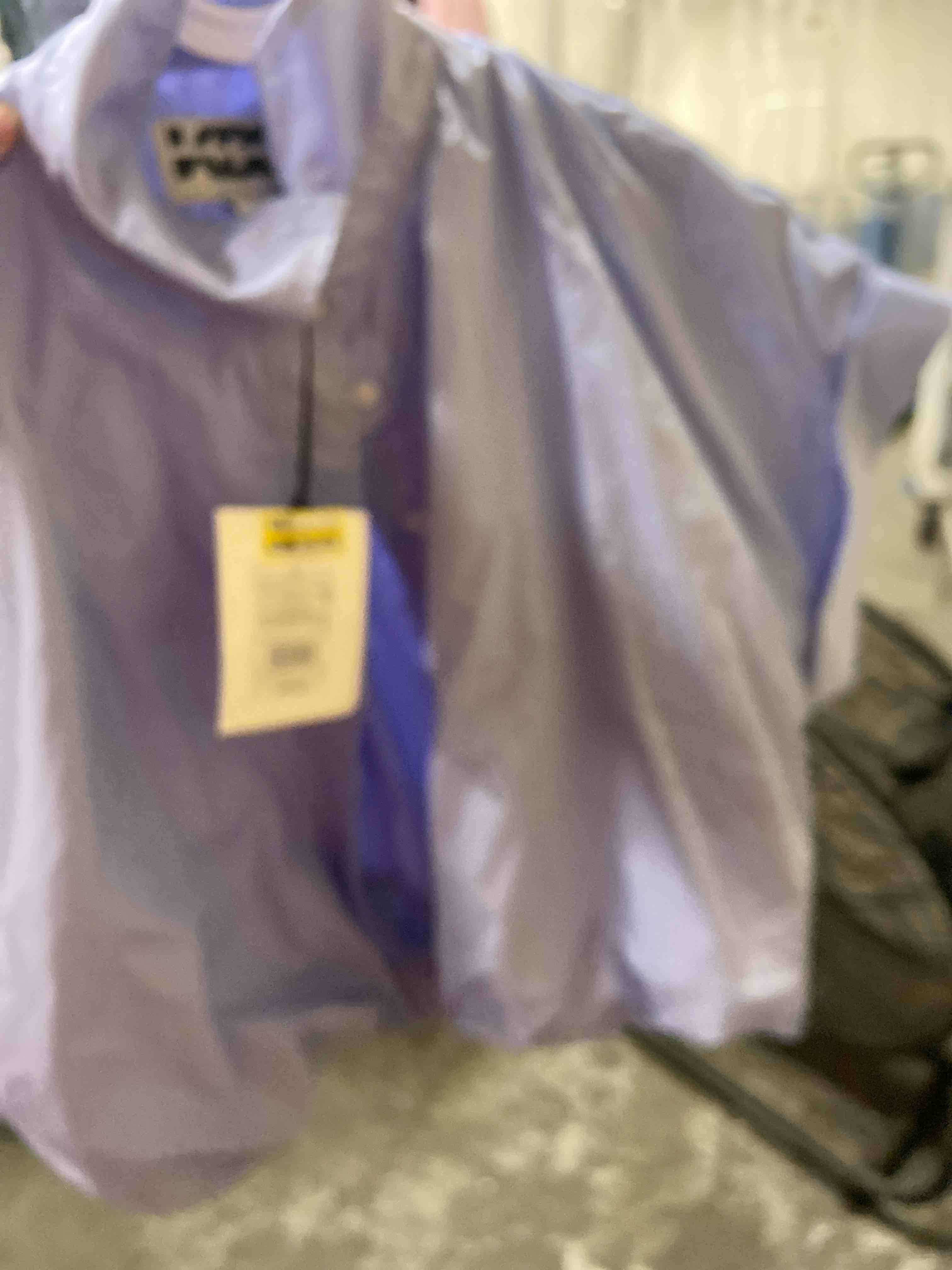 Condition photo showing New/Like New for kbb by kahlana women's 'the cropped bubble shirt' - blue s