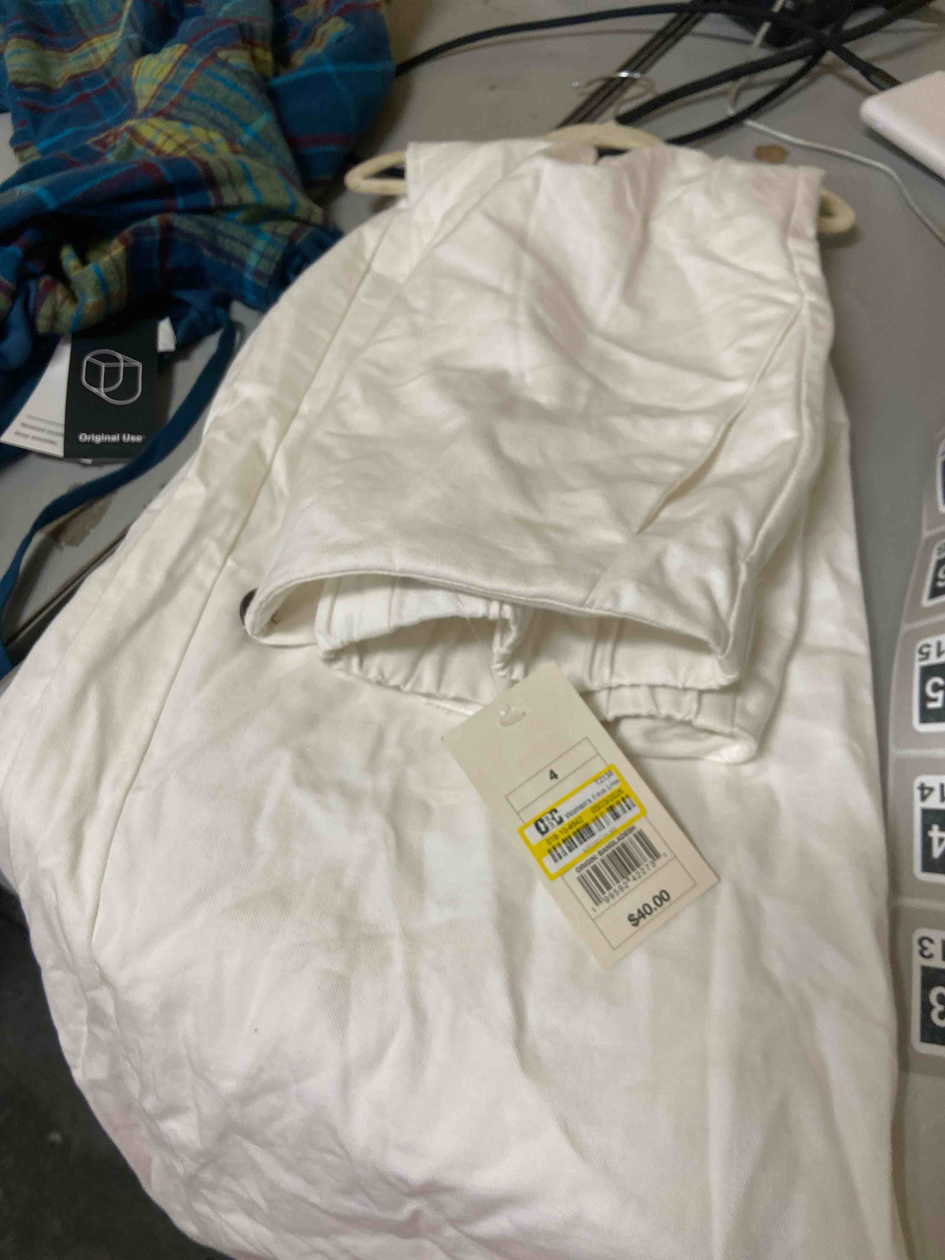 Condition photo showing New/Like New for women's faux linen trousers - a new day™ white 4