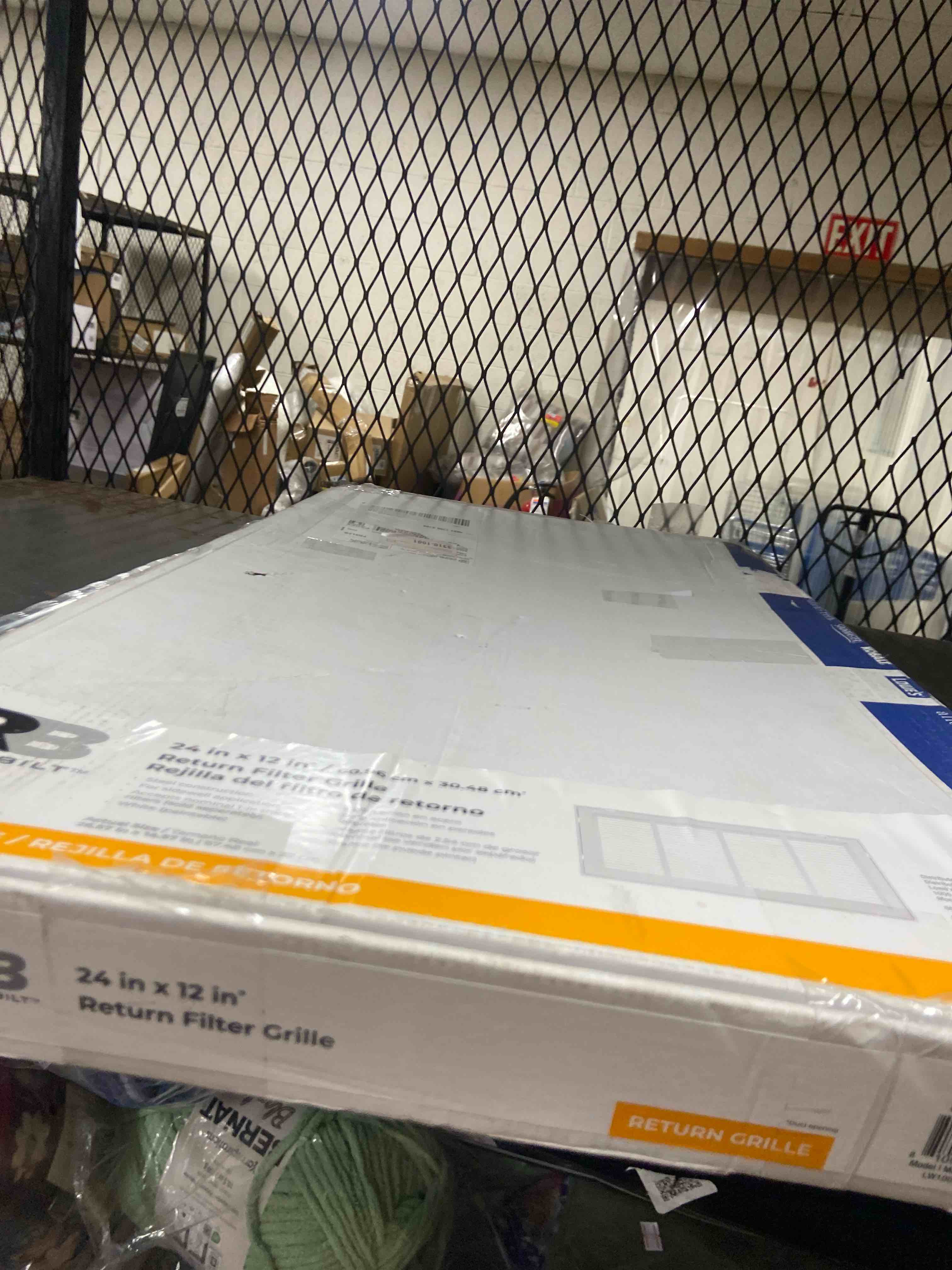 Condition photo showing New/Like New for reliabilt 24-in x 12-in steel white sidewall/ceiling filter grille
