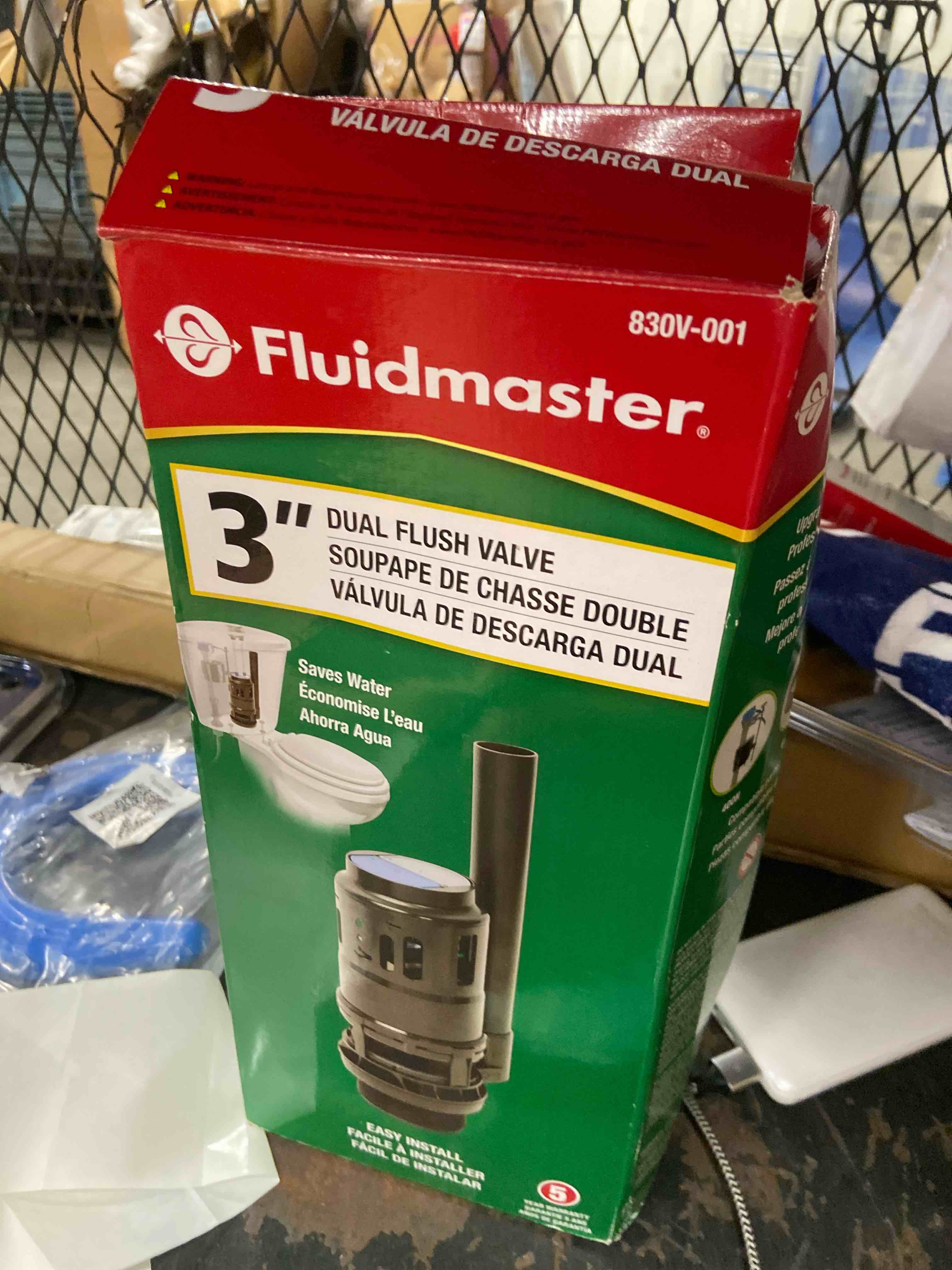 Condition photo showing New/Like New for fluidmaster 3-inch dual flush valve replacement for 2-piece toilets including glacier bay, aquasource and more (b0852925d3)