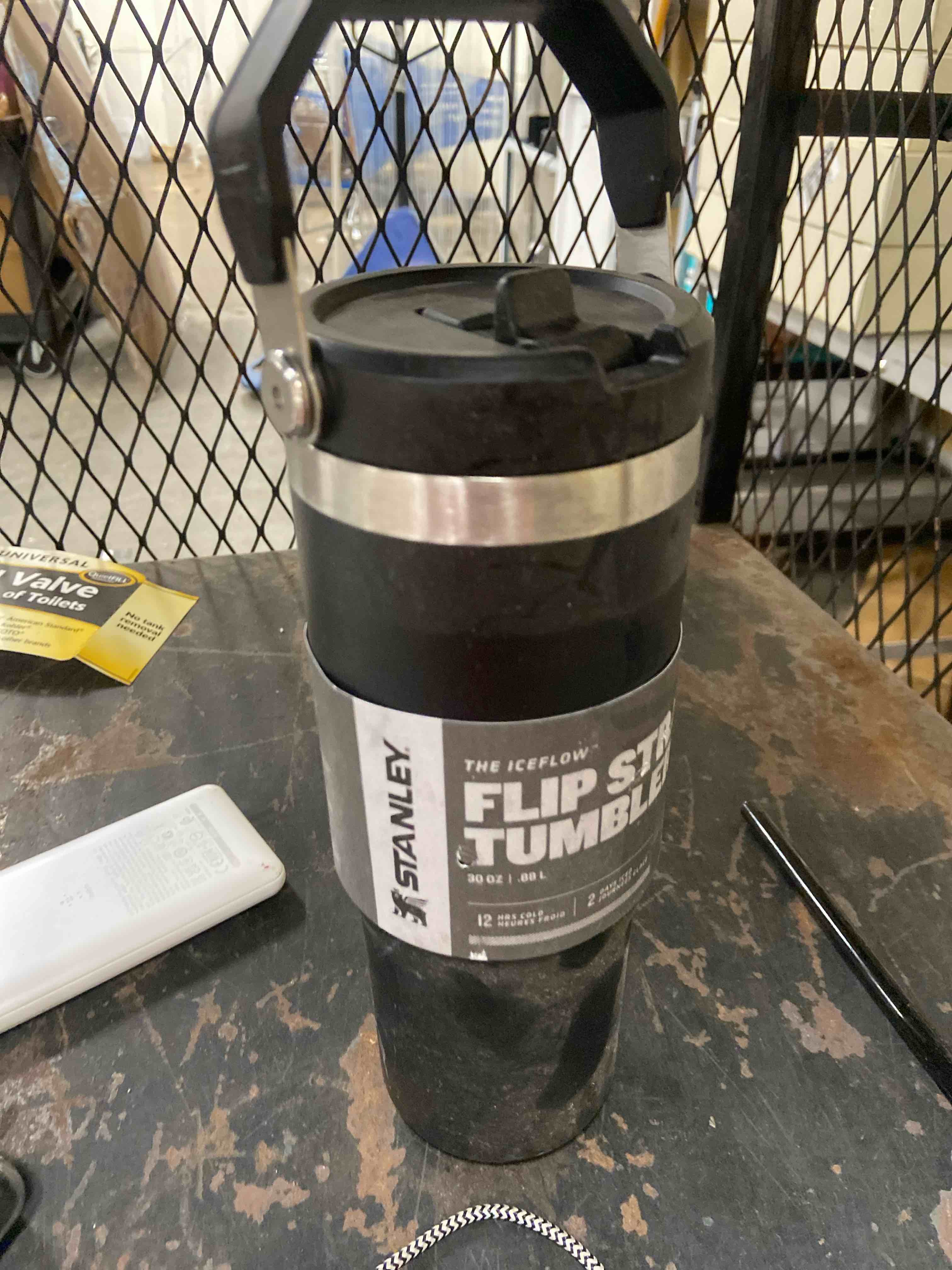 Condition photo showing New/Like New for stanley 30-fl oz stainless steel insulated water bottle- black