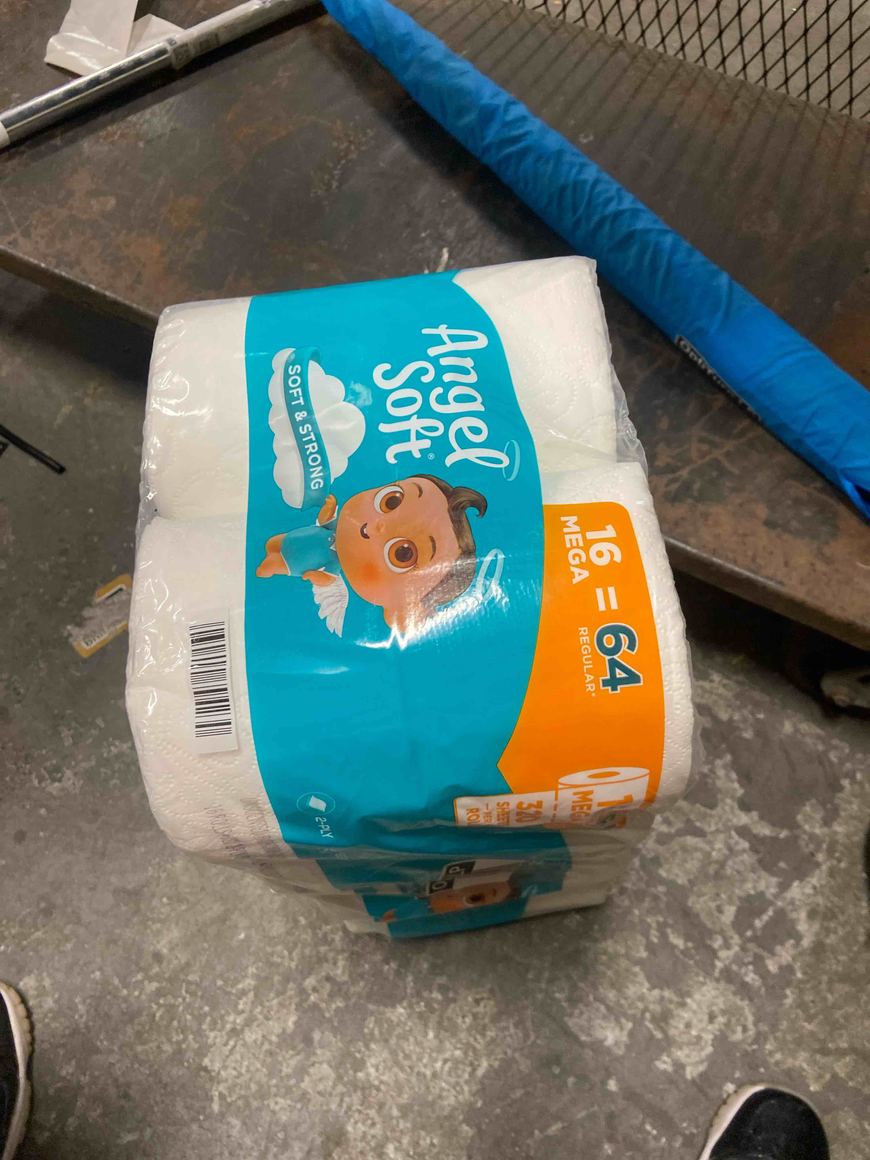 Condition photo showing New/Like New for angel soft toilet paper, 16 mega rolls = 64 regular rolls, soft and strong toilet tissue mega 320 sheet (pack of 16)