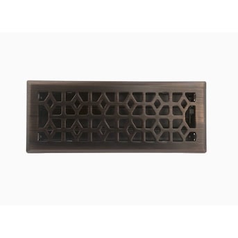 allen + roth 4-in x 12-in maximum airflow steel oil-rubbed bronze floor register