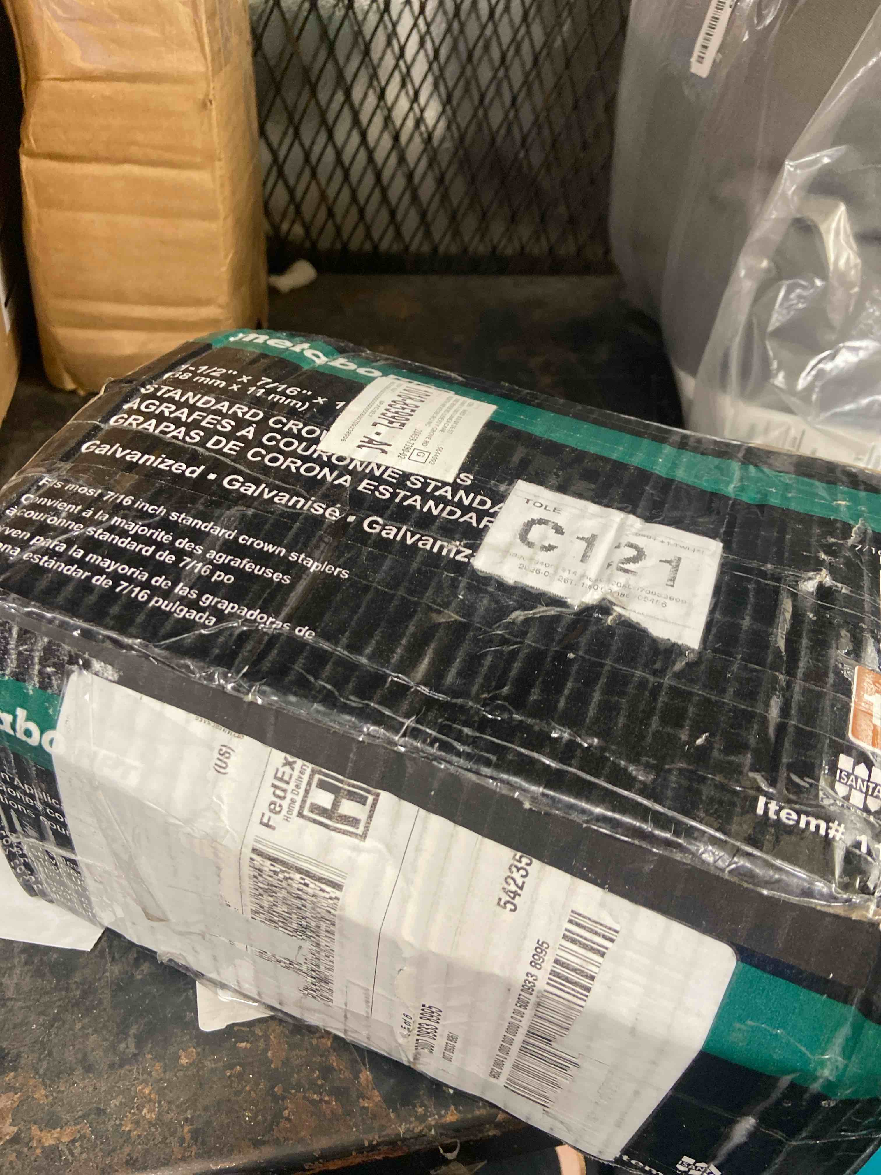 Condition photo showing As Is for metabo hpt 16 gauge galvanized roofing staples for n5024a2, 1-inch x 1-1/2-inch, 10000 count (11304hhpt)