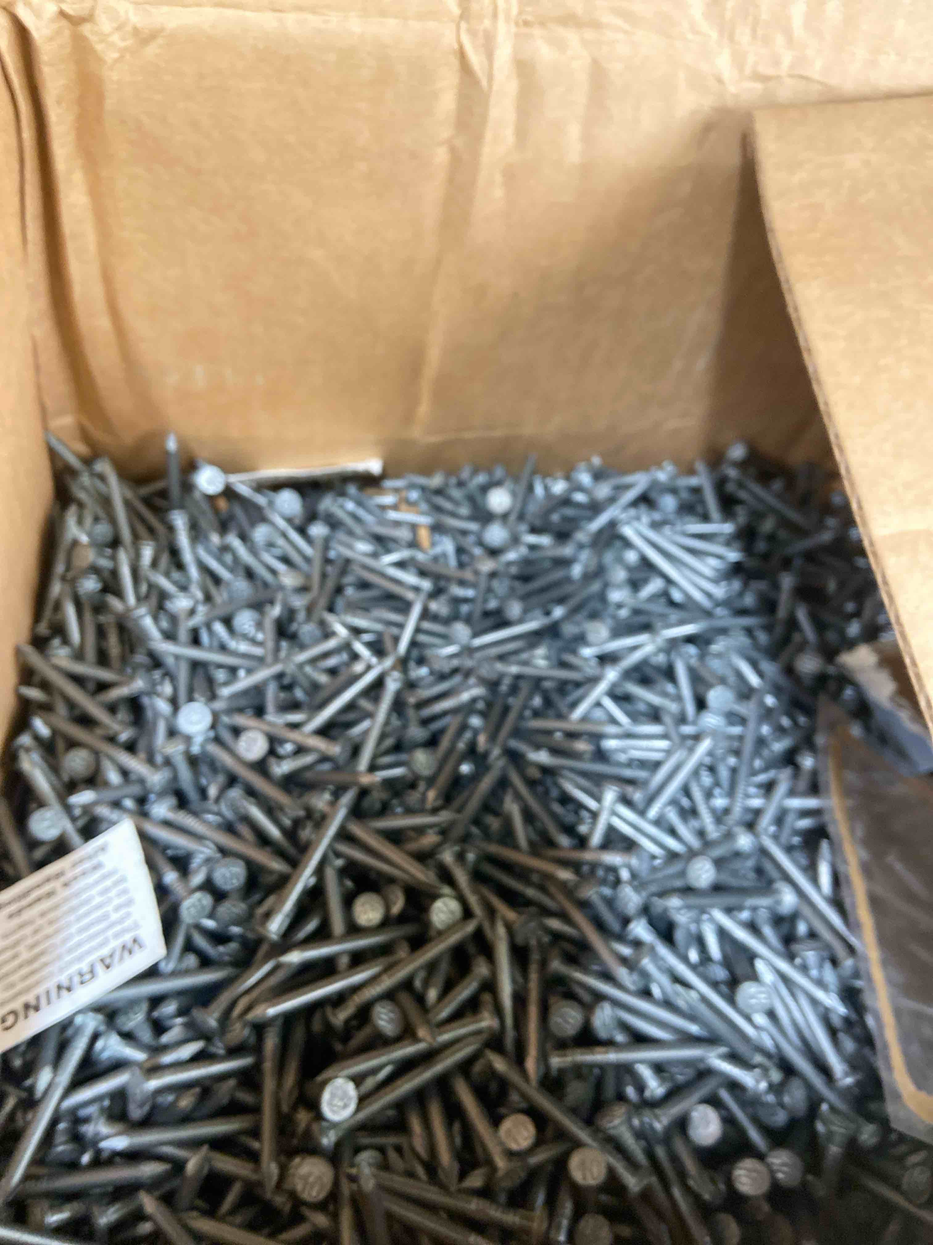 Condition photo showing New/Like New for huttig-grip 3 in framing box nails 10d size, 10-1/2 gauge, outdoor galvanized finish, 1 lb pack of 85 nails