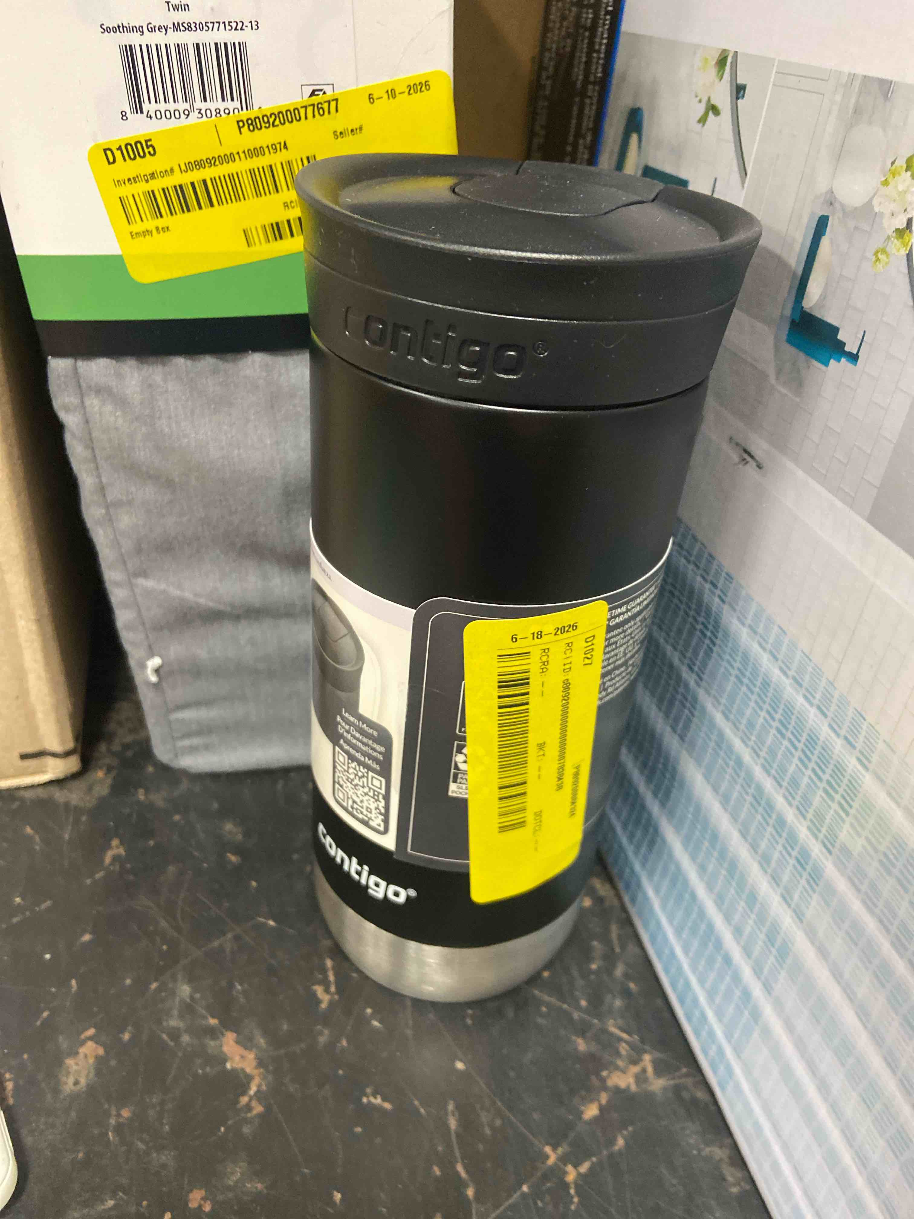 Condition photo showing New/Like New for contigo 16 oz. huron 2.0 snapseal stainless steel travel mug - licorice