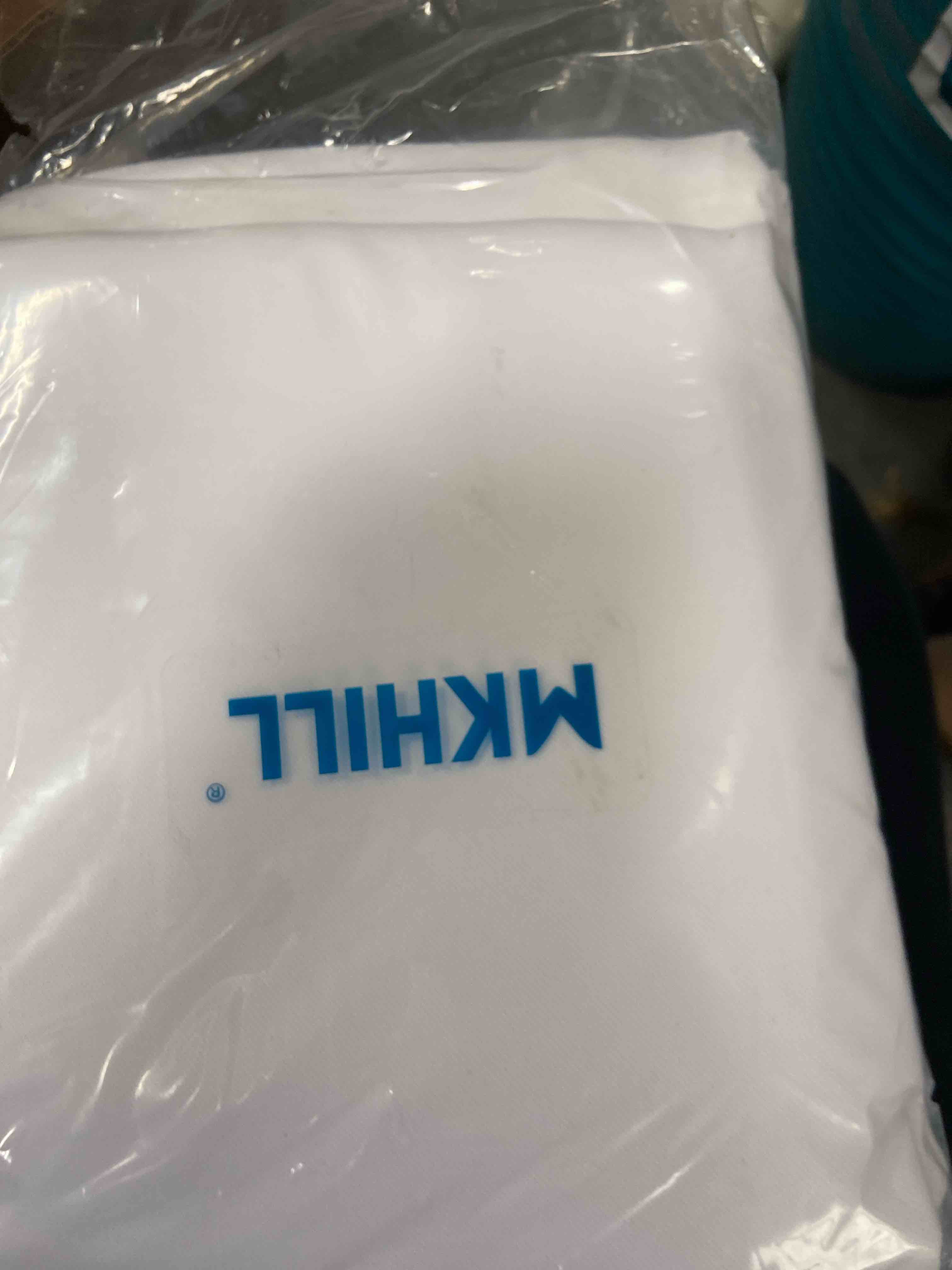 Condition photo showing New/Like New for mkhill aether pure white room darkening window curtains 2 panels 45 inch long short curtain drapes for kitchen laundry bathroom small window each 40 w x 45 l white