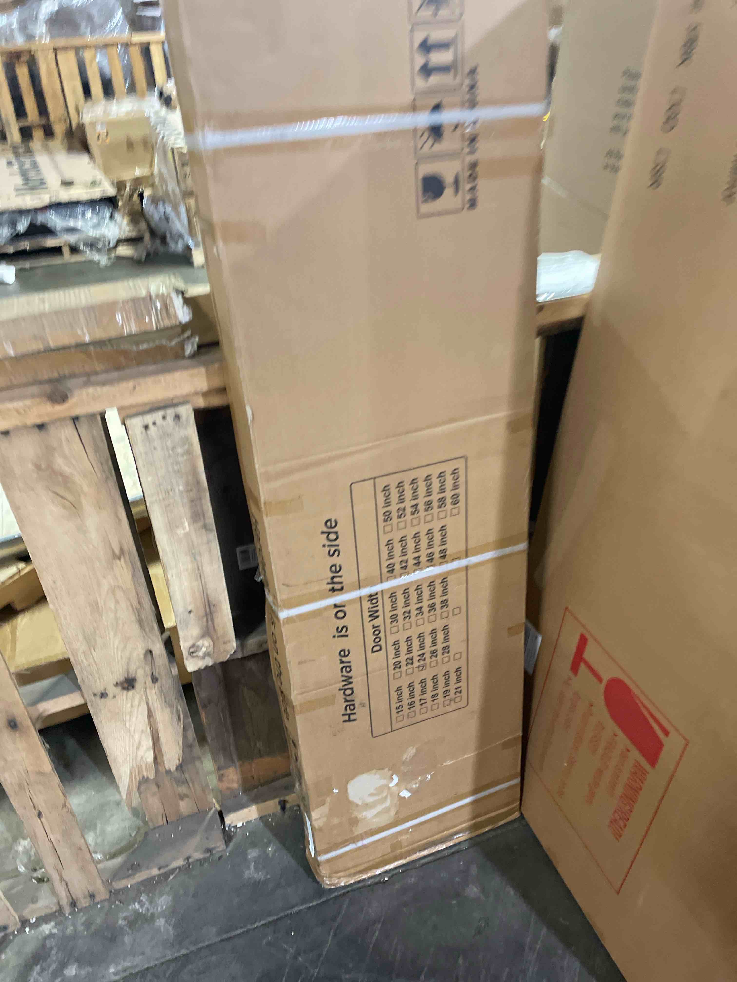Condition photo showing New/Like New for barnsmith 24x80 in raised 6-panel textured white primed door slab, classic style paintable hollow core interior door panel, for pocket, swing, sliding door, no pre-drilling, durable and lightweight