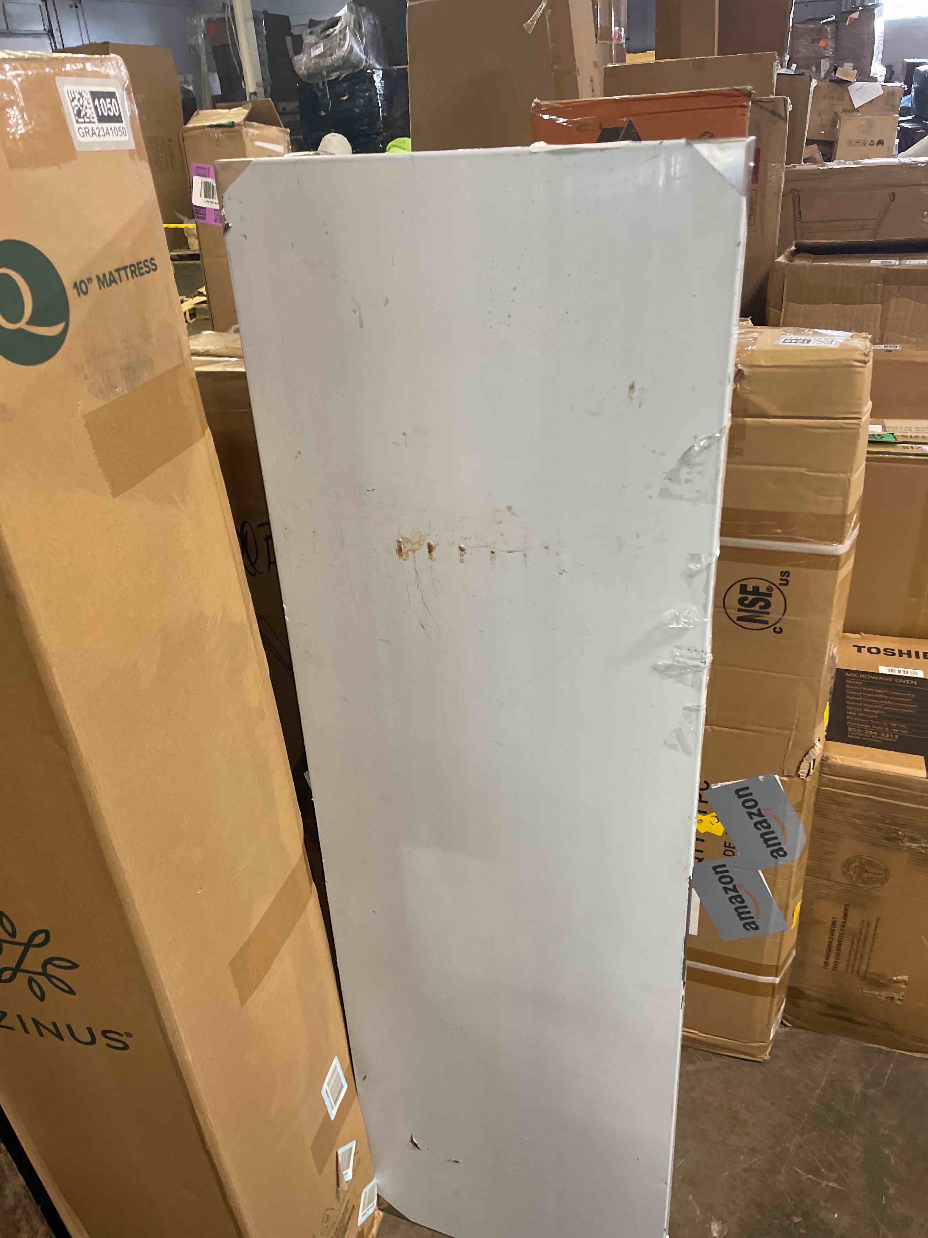Condition photo showing As Is for stainless steel table for prep & work, 24x48 inches, metal commercial heavy duty table with adjustable under shelf for restaurant, home and hotel (no legs)
