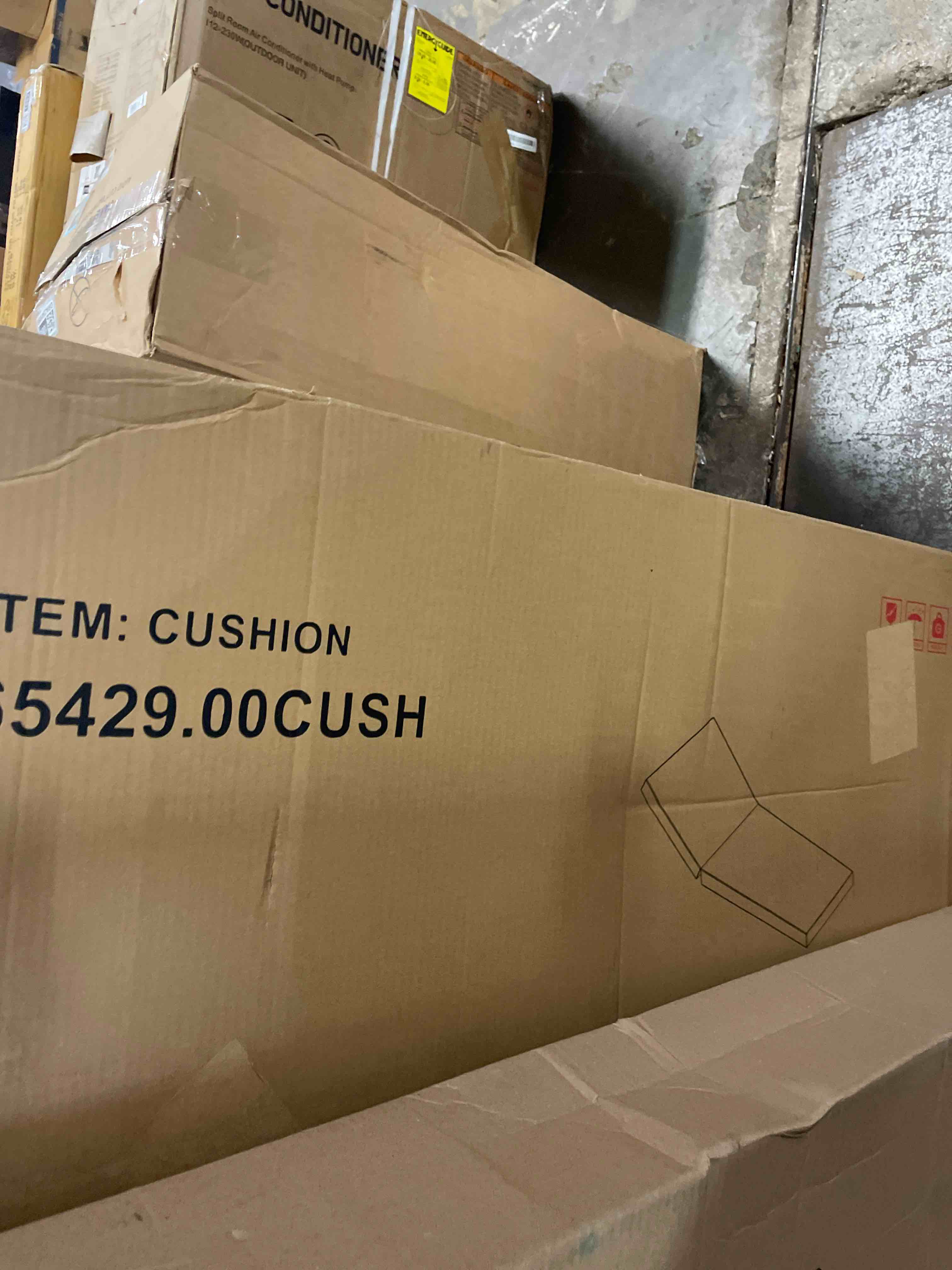 Condition photo showing New/Like New for water-resistant chaise lounge cushion – 76.25" outdoor replacement pad, 4" thick polyurethane foam, hook & loop ties, fits n779/n769/n770 lounge chairs, cream