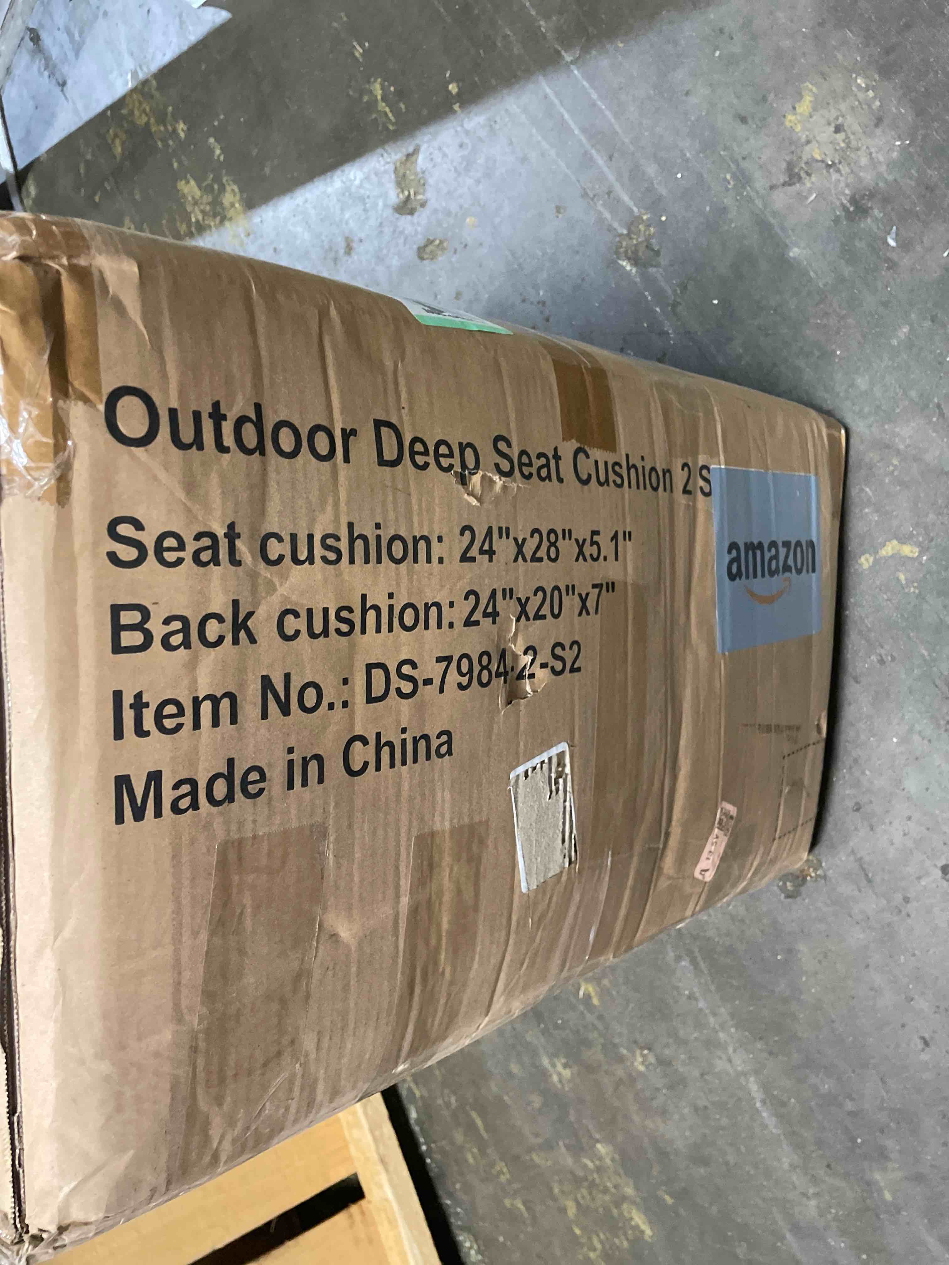 Condition photo showing New/Like New for goodgoods 24x28 outdoor deep seat cushions 2-pack, 35d foam, gray