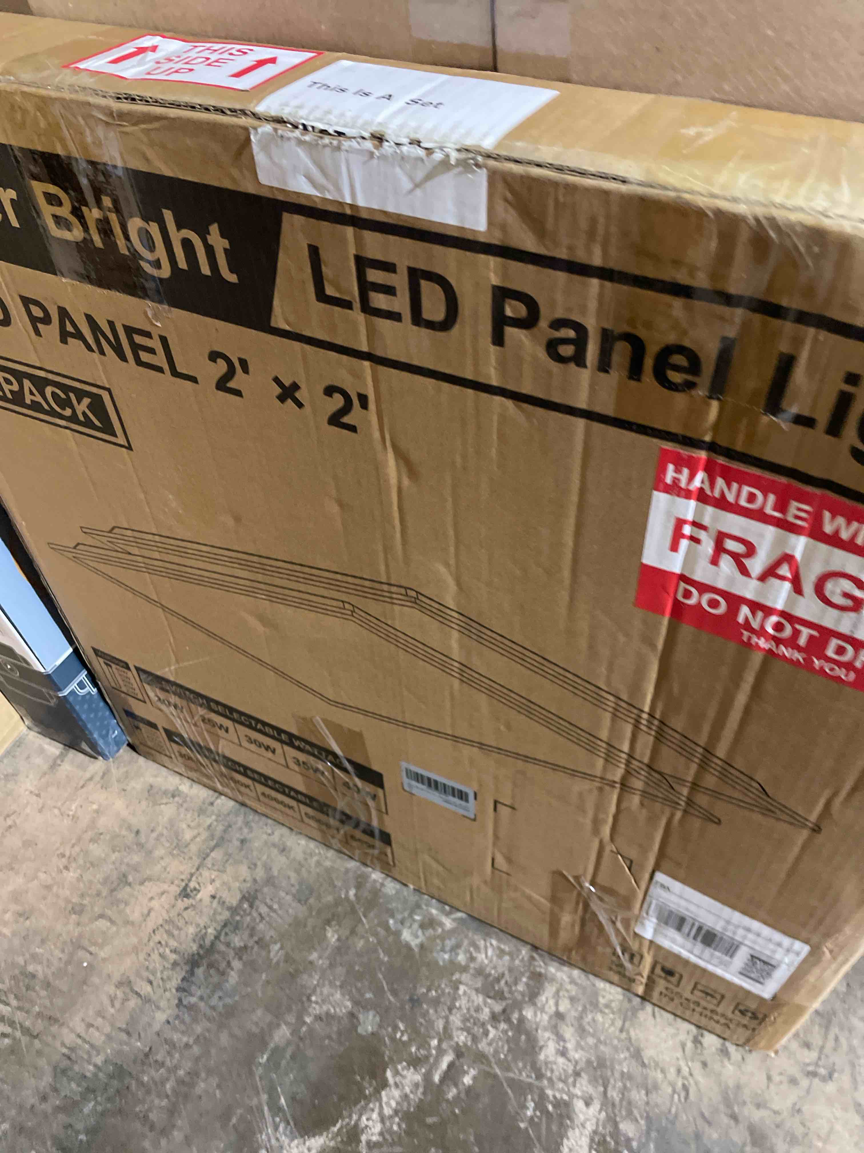 Condition photo showing New/Like New for 2 pack 2x2 led flat panel light drop ceiling office fixture, 4800lm, 20w/25w/30w/35w/40w selectable,3000k/3500k/4000k/5000k/6500k 5cct,dimmable (0-10v) for shop,commercial warehouse,etl listed 2x2ft 2pack