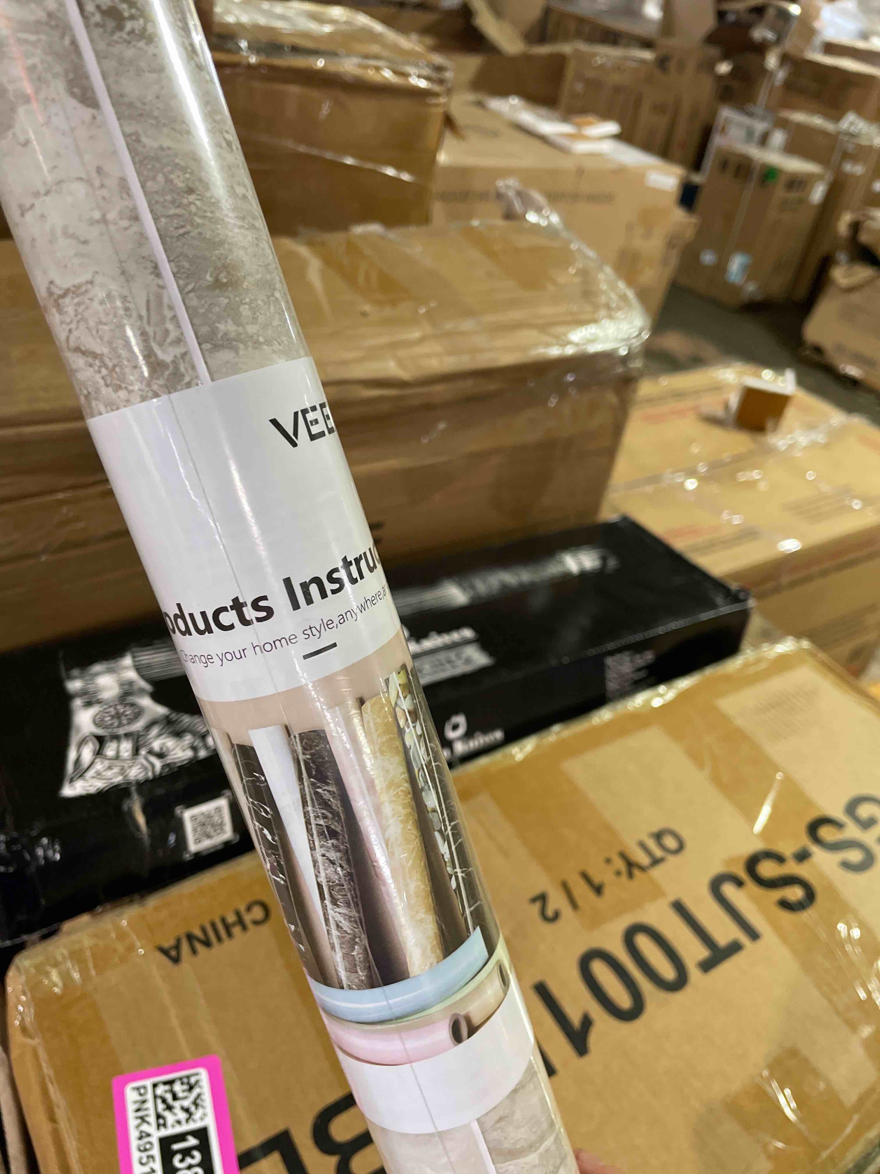 Condition photo showing New/Like New for veelike large size marble contact paper peel and stick countertops for kitchen waterproof beige gold marble wallpaper for countertops walls 32''x118'' self adhesive countertop vinyl for bathroom desk 32" x 118" beige gold