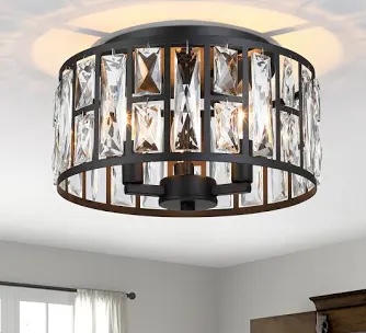 Leanni 3-Light 12" Crystal Flush Mount Ceiling Light