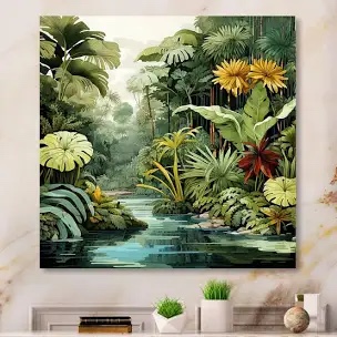 Rainforest Jungle Plants Landscape 2 - Jungle Wall Art