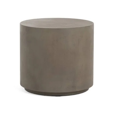 dove concrete drum end table