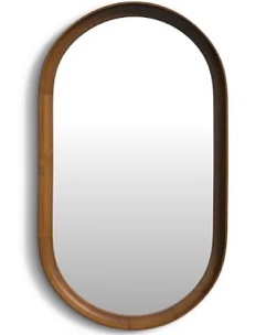 Manresa Oval Wood Wall Mirror