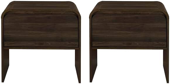 New Classic Furniture Mara Wood 1-Drawer End Table/Nightstand, Walnut