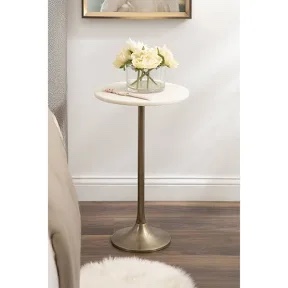 Round Marble Top Side Table