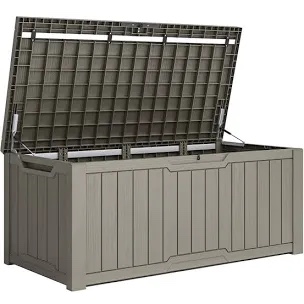 Edrosie Inc 121 Gallons Water Resistant Resin Lockable Deck Box