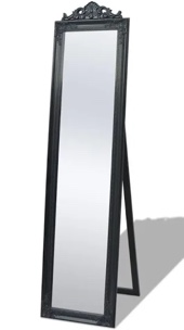 Full Length Floor Mirror Free Standing Wood Bedroom Dressing(Paint chipped on frame)