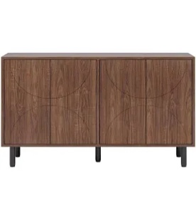 sideboard buffet cabinet, 55" accent storage cabinet with 4 doors and adjustable shelves for dining room, living room, kitchen