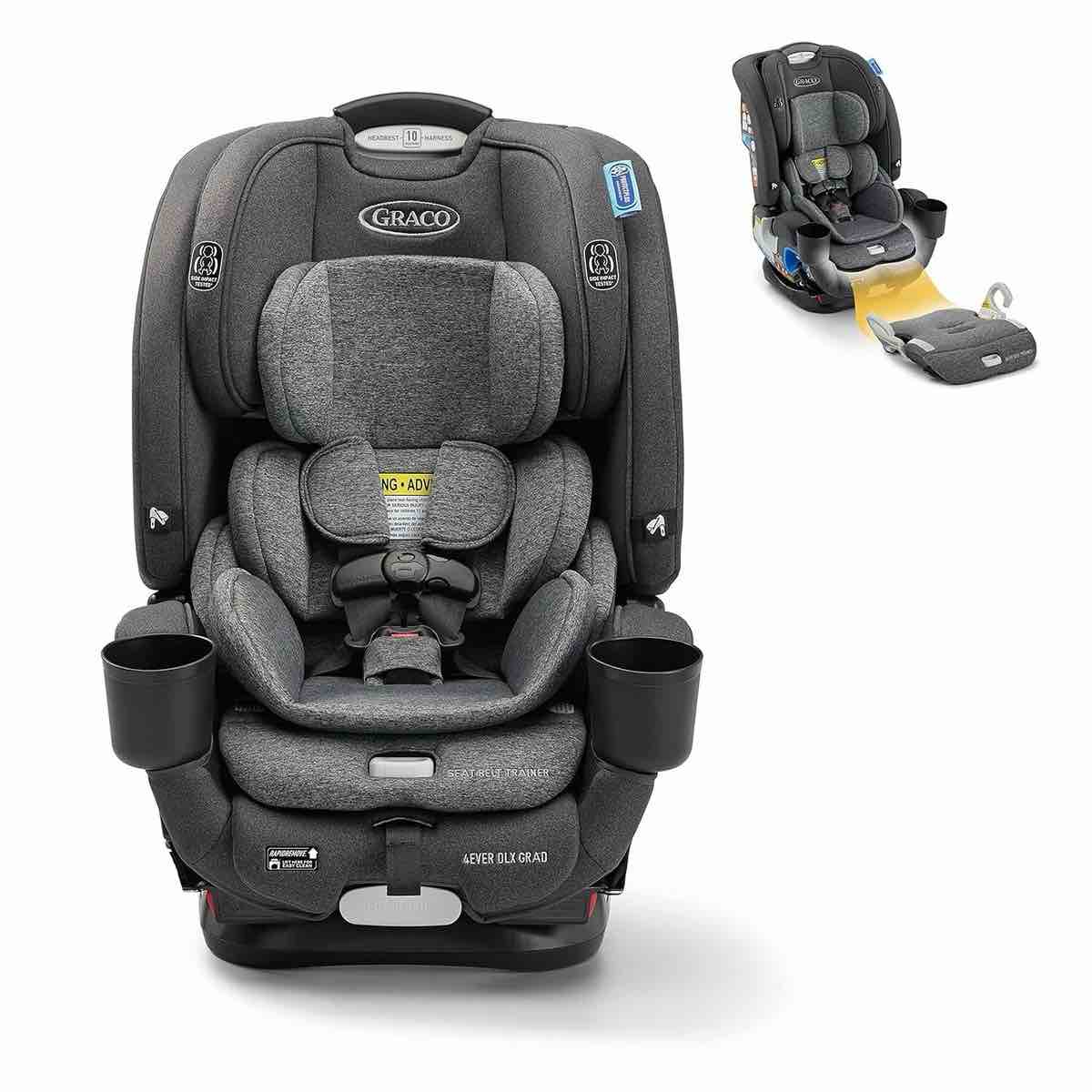 Graco Turn2Me 3-in-1 Rotating Convertible Car Seat, Manchester, Rear-Facing Rotation, Forward-Facing Mode, Highback Booster Up to 100 lbs, Adjustable Headrest & Harness, Steel Reinforced Frame