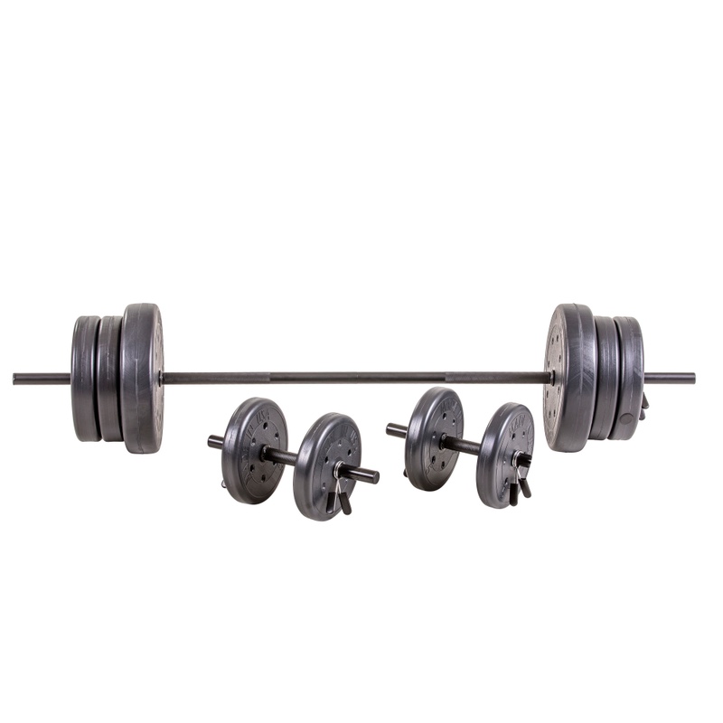 US Weight 105 Pound Barbell Weight Set for Home Gym| Adjustable Weight Set with Two Dumbbell Bars and Full 6 Ft Bar (Missing 6ft bar) 