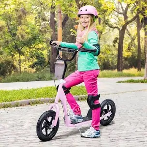 Kick Scooter for Kids 5-12 Years Old, Big Wheel Kids Scooter (fully functional but ripped box has caused minor damage)