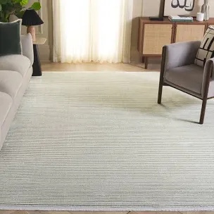 Safavieh white rug with green stripes (9ft x12ft)