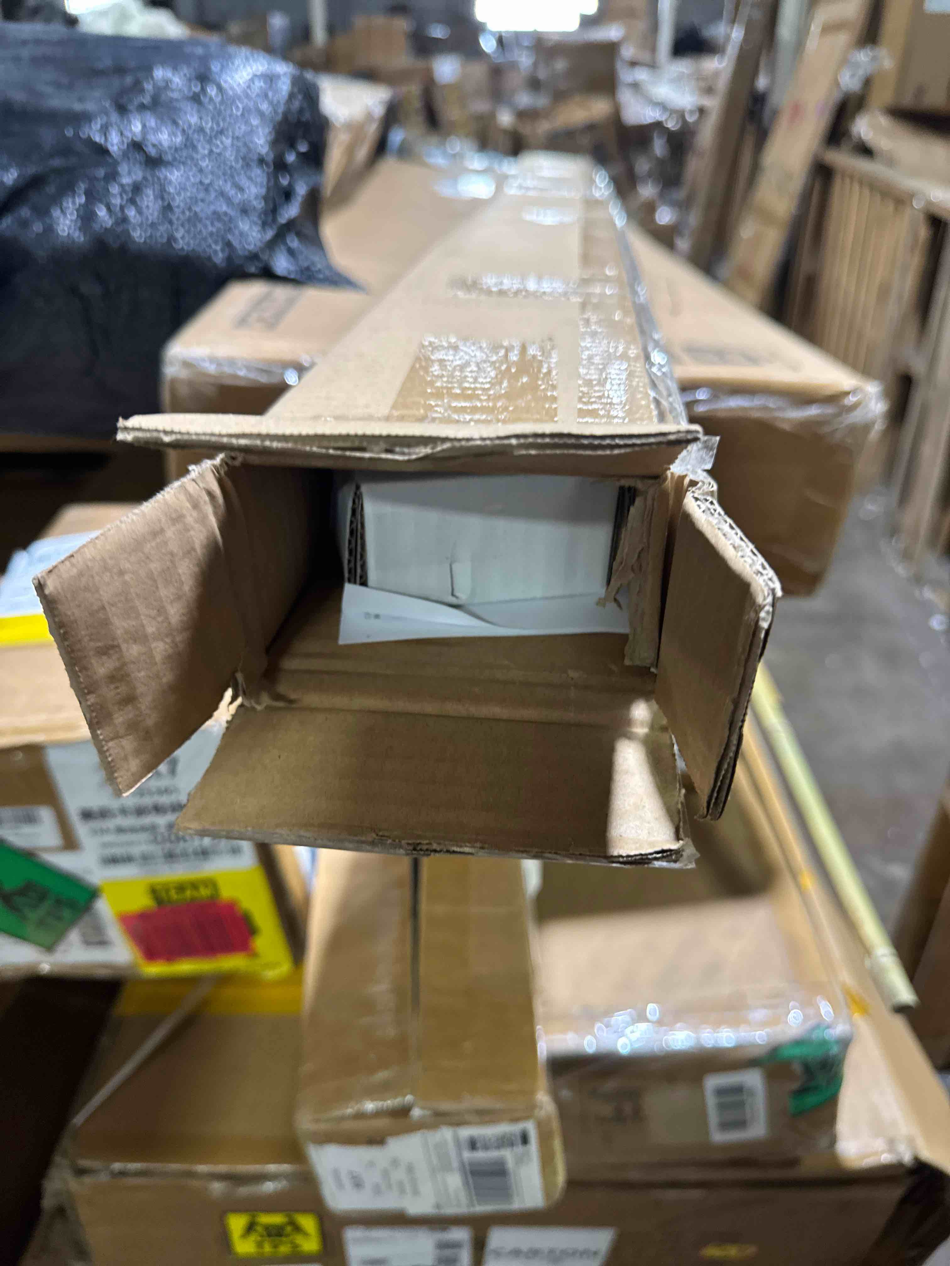 Condition photo showing As Is for 2in slats cordless wooden blinds 10 20 30 35 40 45 55 60 65 75in horizontal window blinds darkening venetian blinds shades for bedroom bathroom living room(white)similar