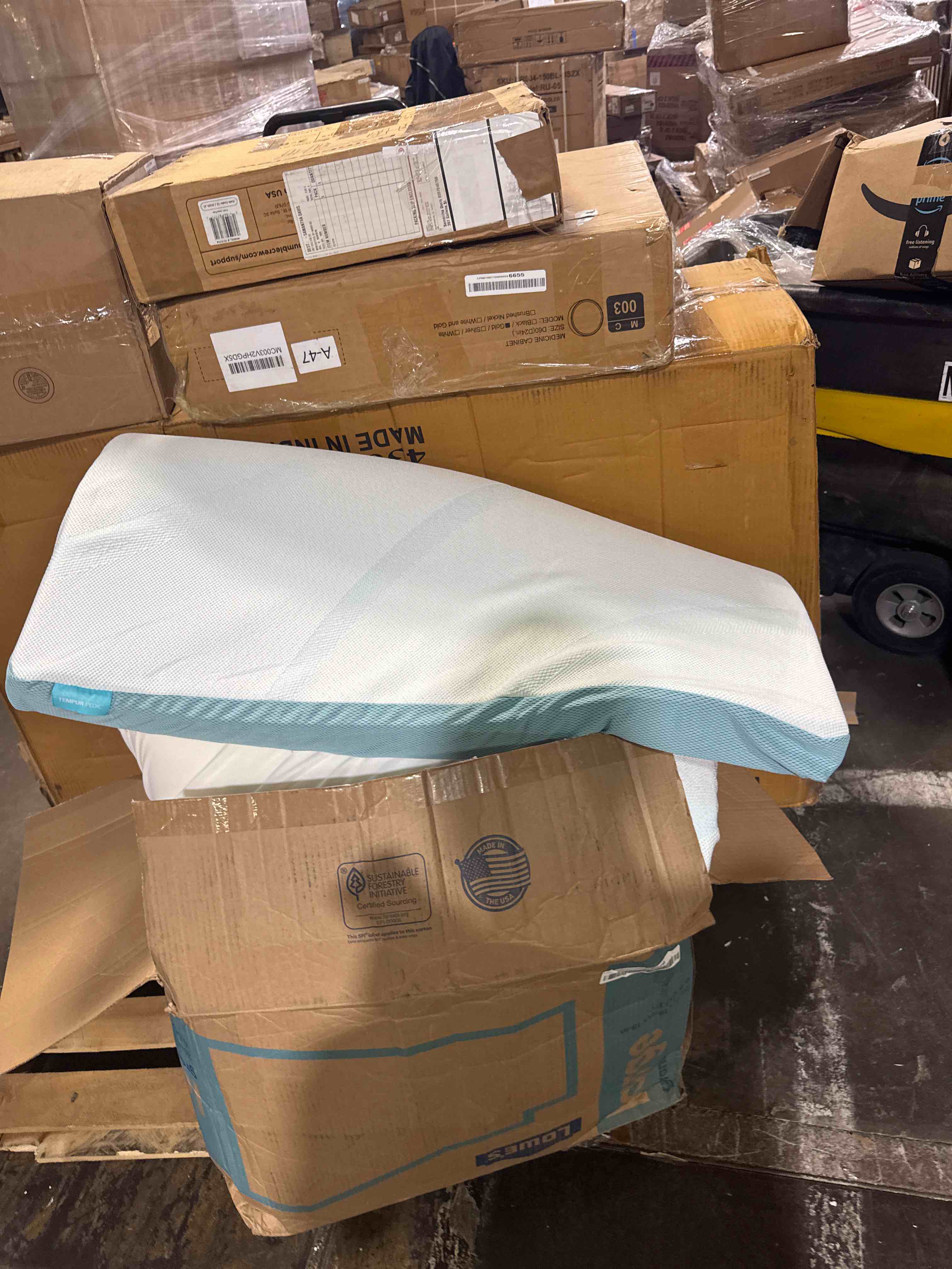 Condition photo showing As Is for massage bed topper 73x29x2 inch lash bed foam topper with removable cover and elastic bands non-slip massage table pad for spa lash extensions salon