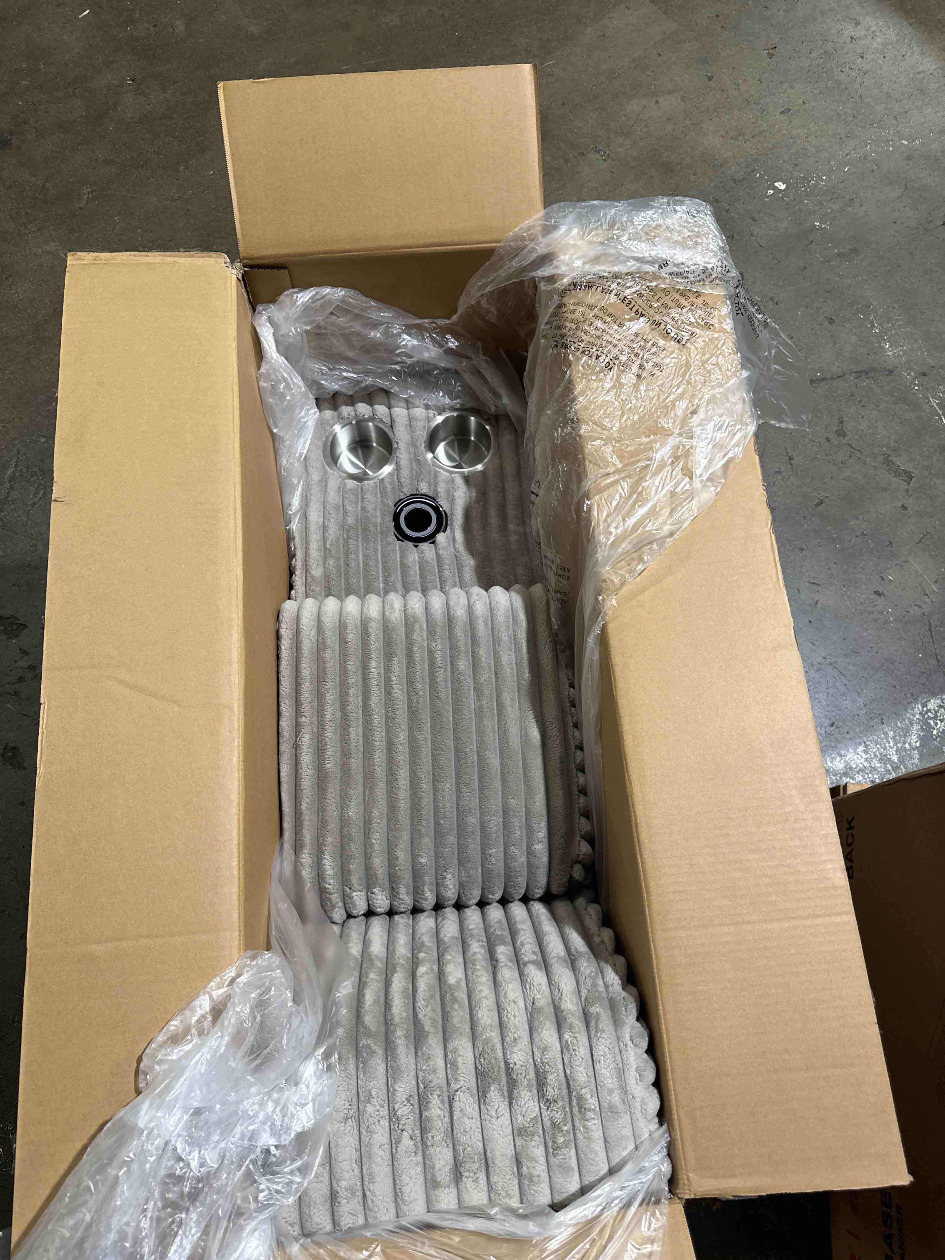 Condition photo showing New/Like New for levnary modular lift-top console with usb charging and cup holders, center storage module for modular reclining sofa (white)(only center console/see pics) similar