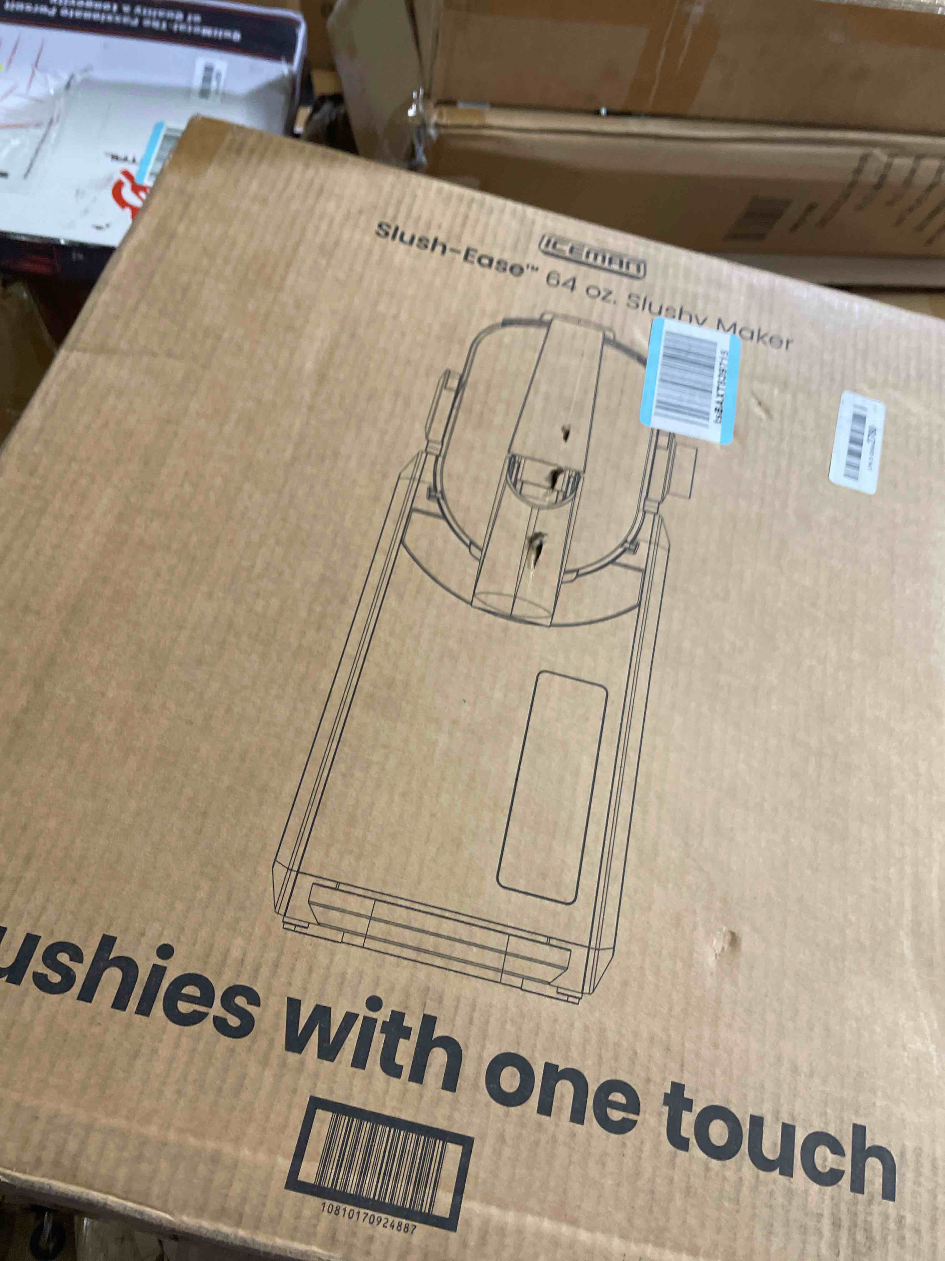 Condition photo showing New/Like New for lifecreek 98oz slushie machine for home with no ice needed, 6 preset programs, self-cleaning function, quiet operation, perfect for making frozen margaritas, milkshakes, smoothies, frappes, blue