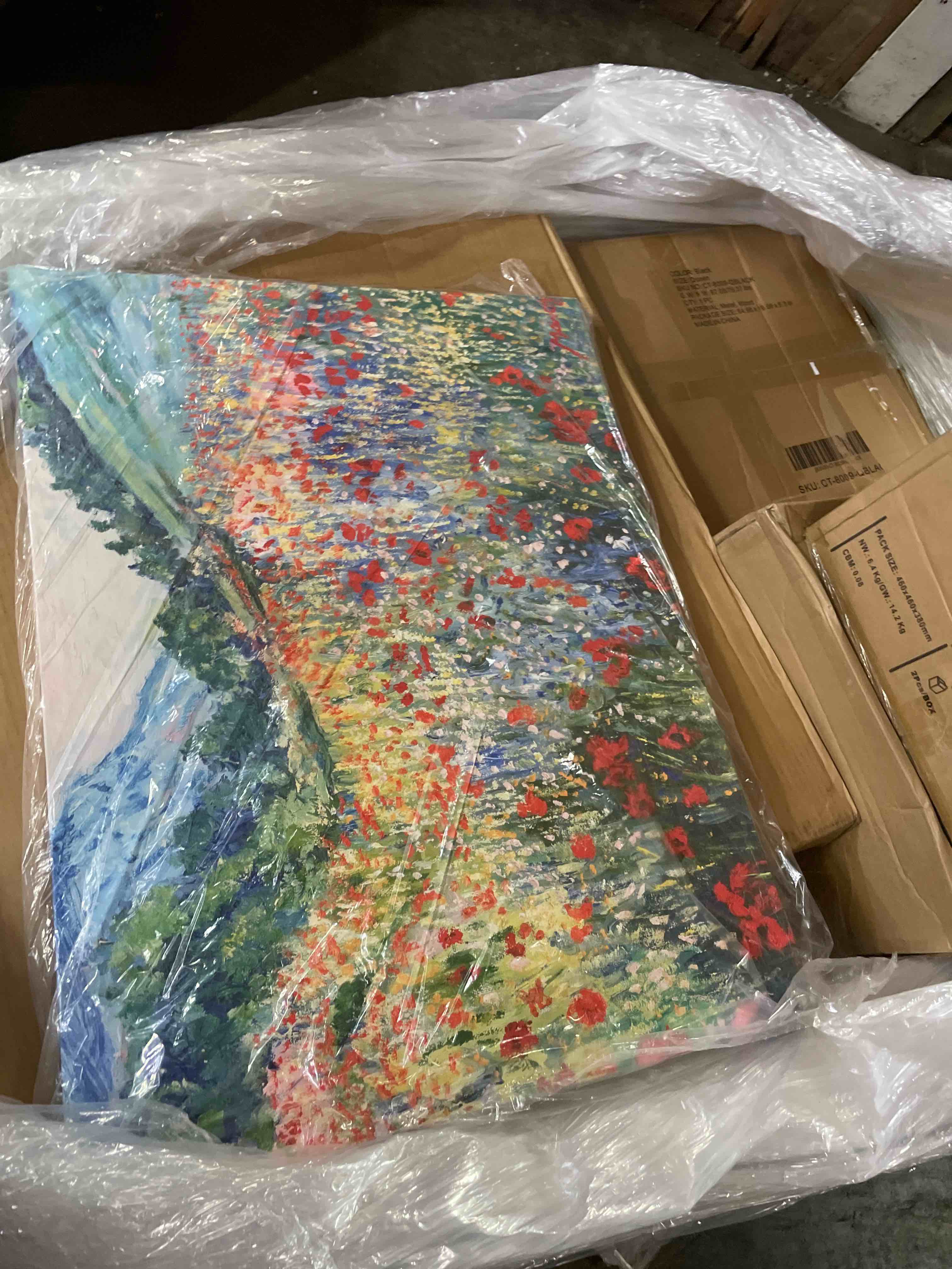 Condition photo showing New/Like New for trademark fine art field of wild floweres canvas art, 22 by 32-inch
