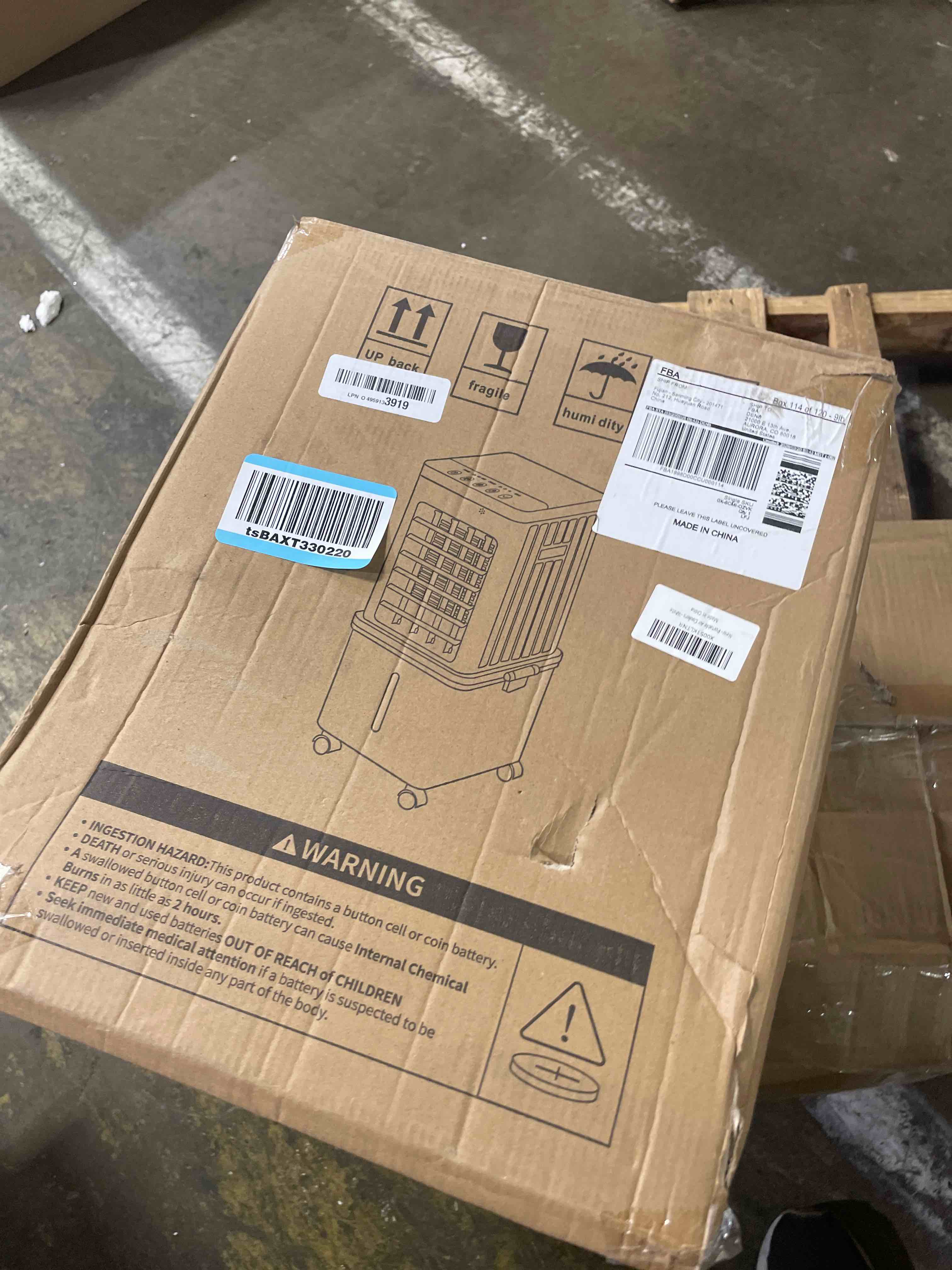 Condition photo showing New/Like New for portable air conditioners, swamp cooler portable ac unit for home use, windowless evaporative air cooler with 2.6 ga removable water tank, fast cooling portable ac for room, bedroom, office