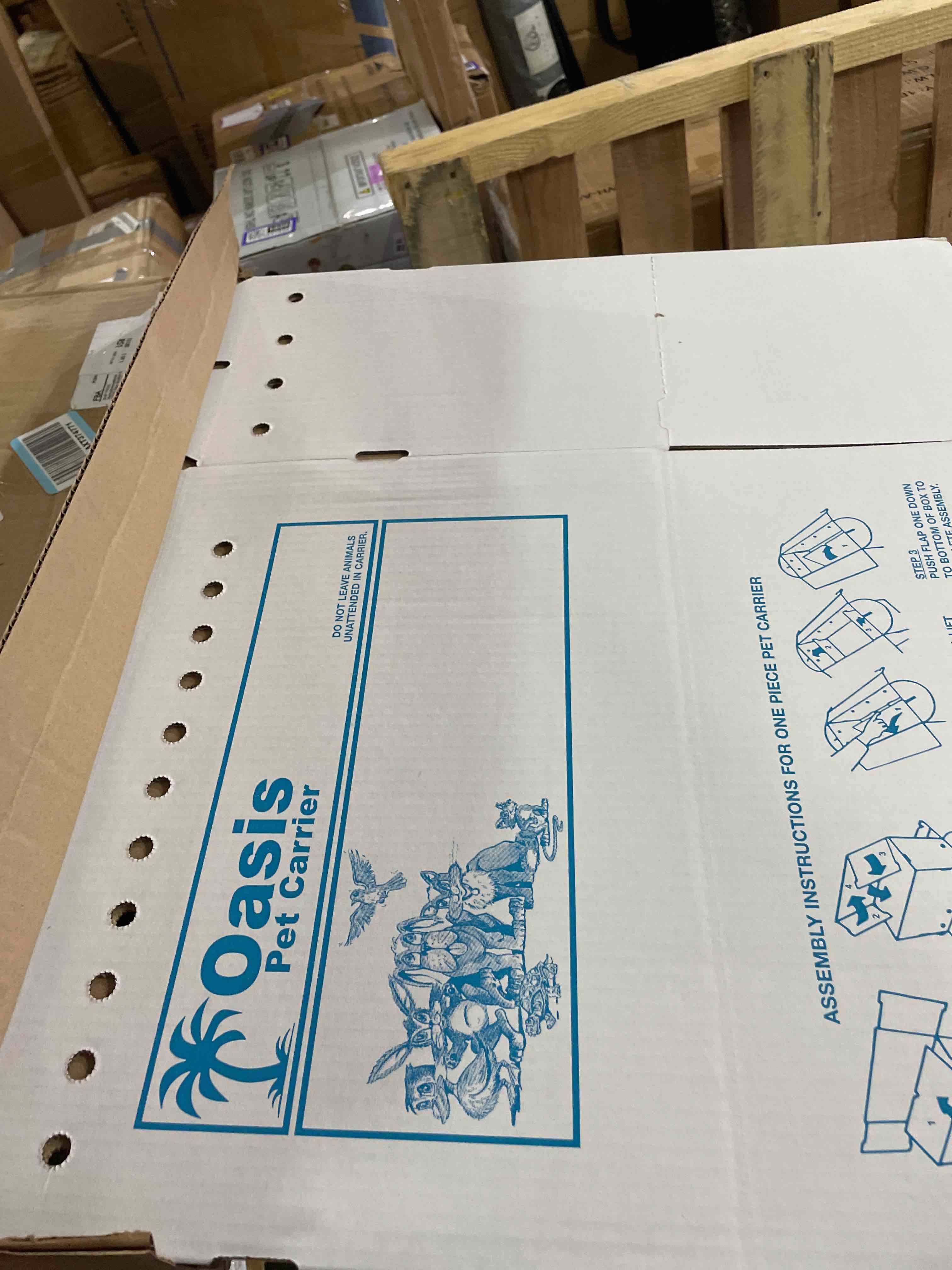Condition photo showing New/Like New for disposable cardboard pet carrier 12/case | sturdy corrugated cardboard carrier