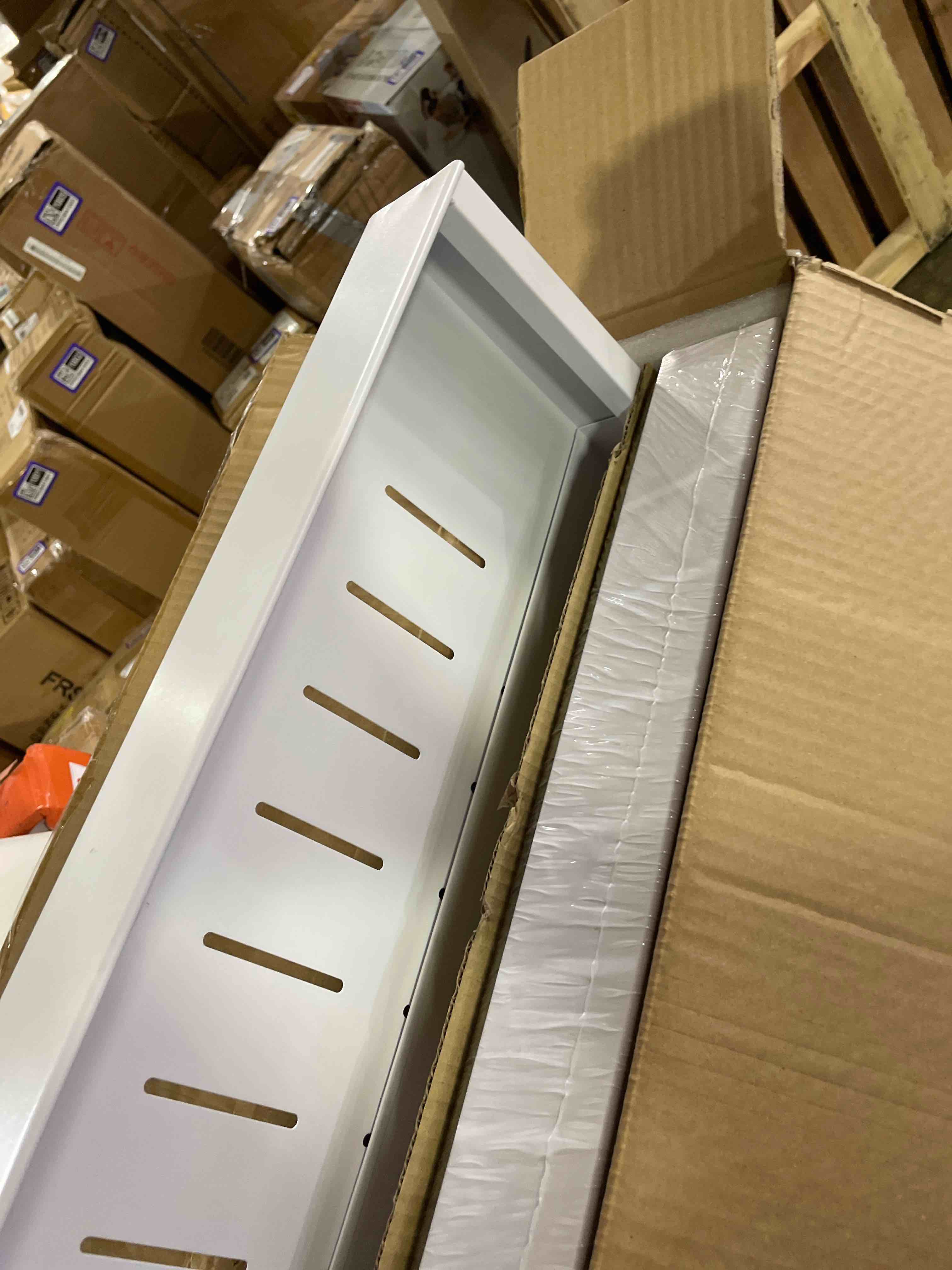 Condition photo showing New/Like New for paketa 4 pack expandable pull out cabinet organizer, 21'' deep pull out drawers for cabinets,upgrade 3 slide rails sliding drawer for kitchen cabinet organizer with adhesive nano film (white)
