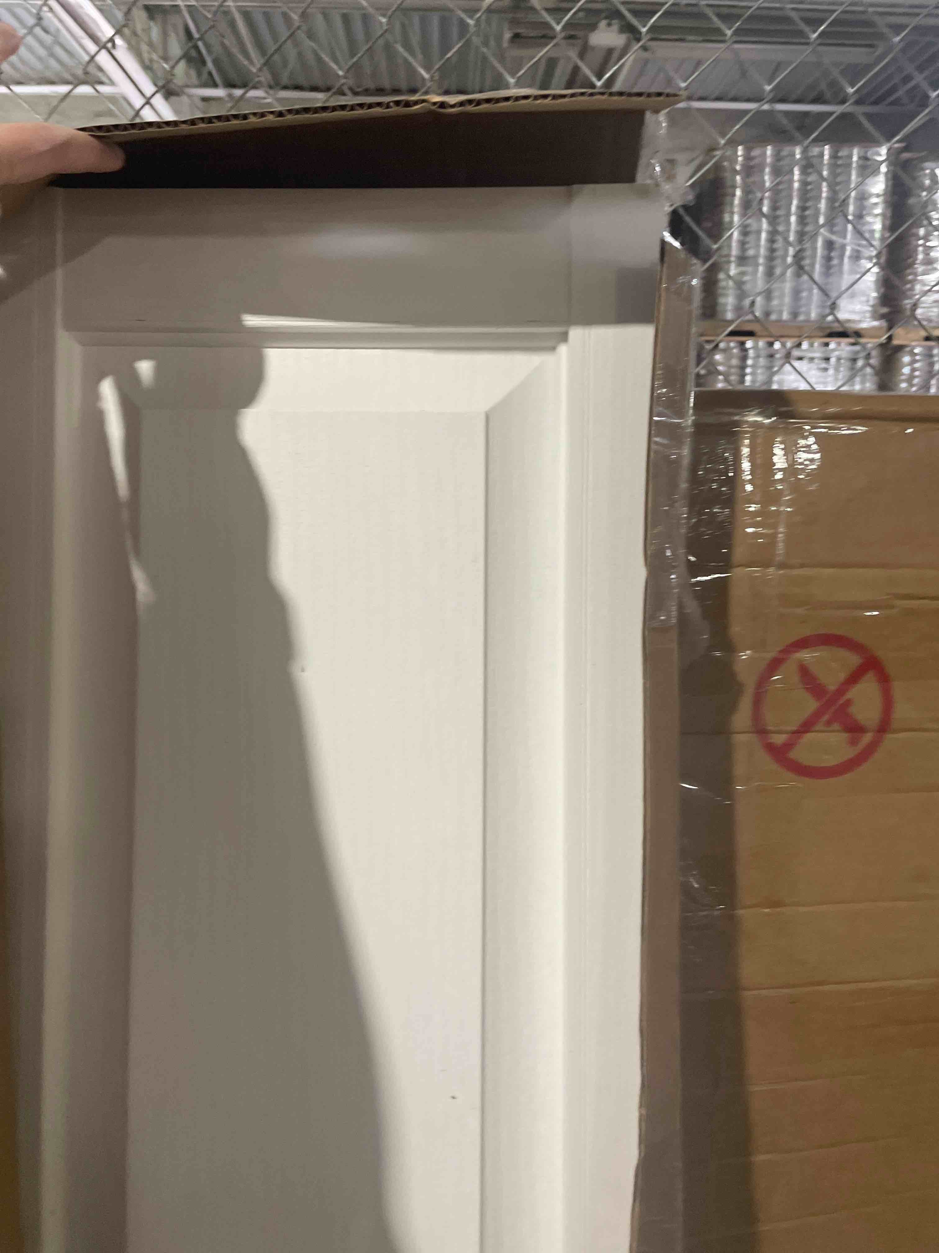 Condition photo showing New/Like New for barnsmith 30 in.x 80 in. bifold barn door, 1 panel white primed bifold closet door, hollow core interior barn doors with hardware kit white 30''x80''