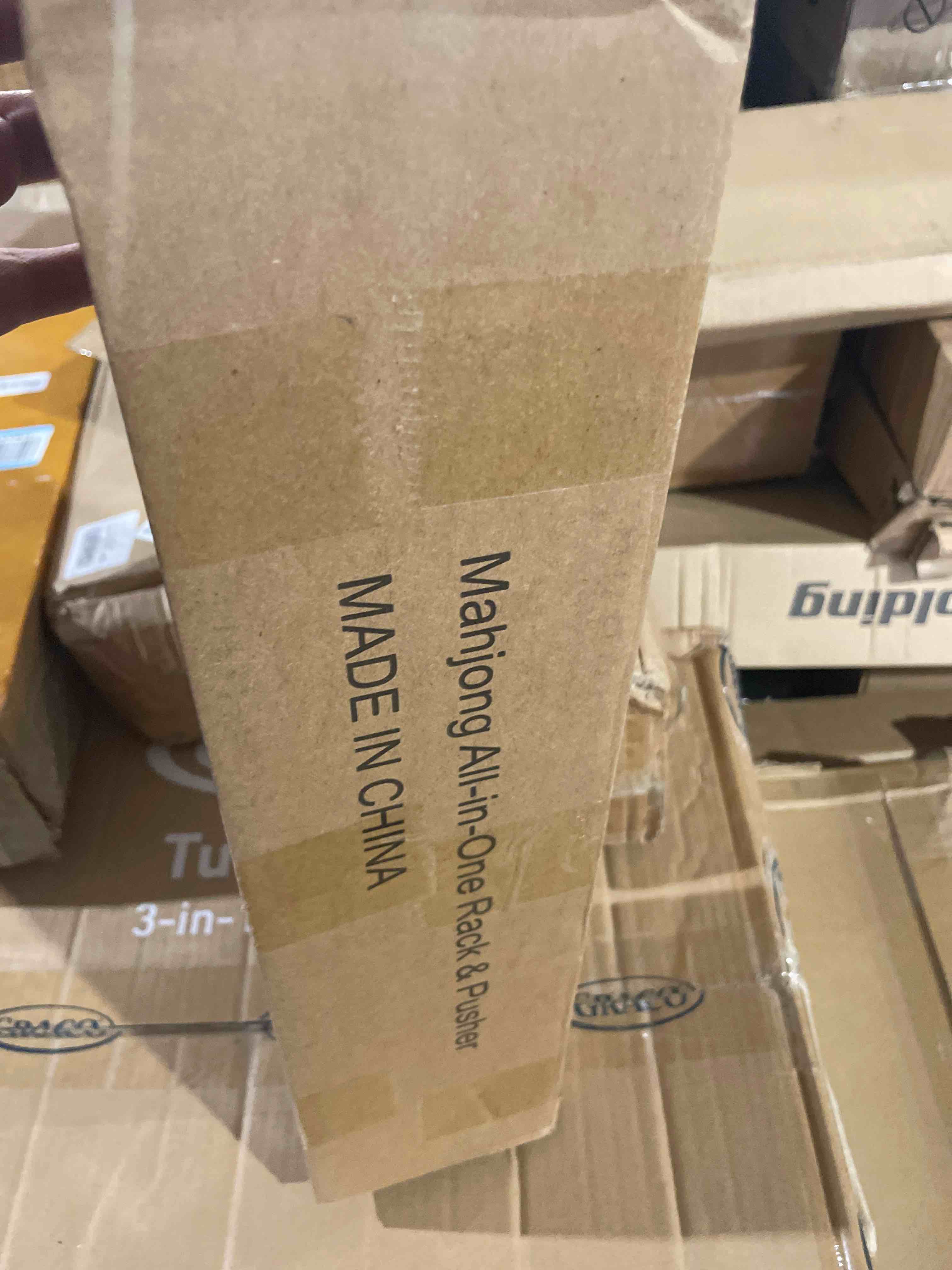 Condition photo showing Good Condition for 4pcs clear mahjong racks with pushers for 166 american mahjong tiles, mahjong all-in-one tile rack with pusher combo