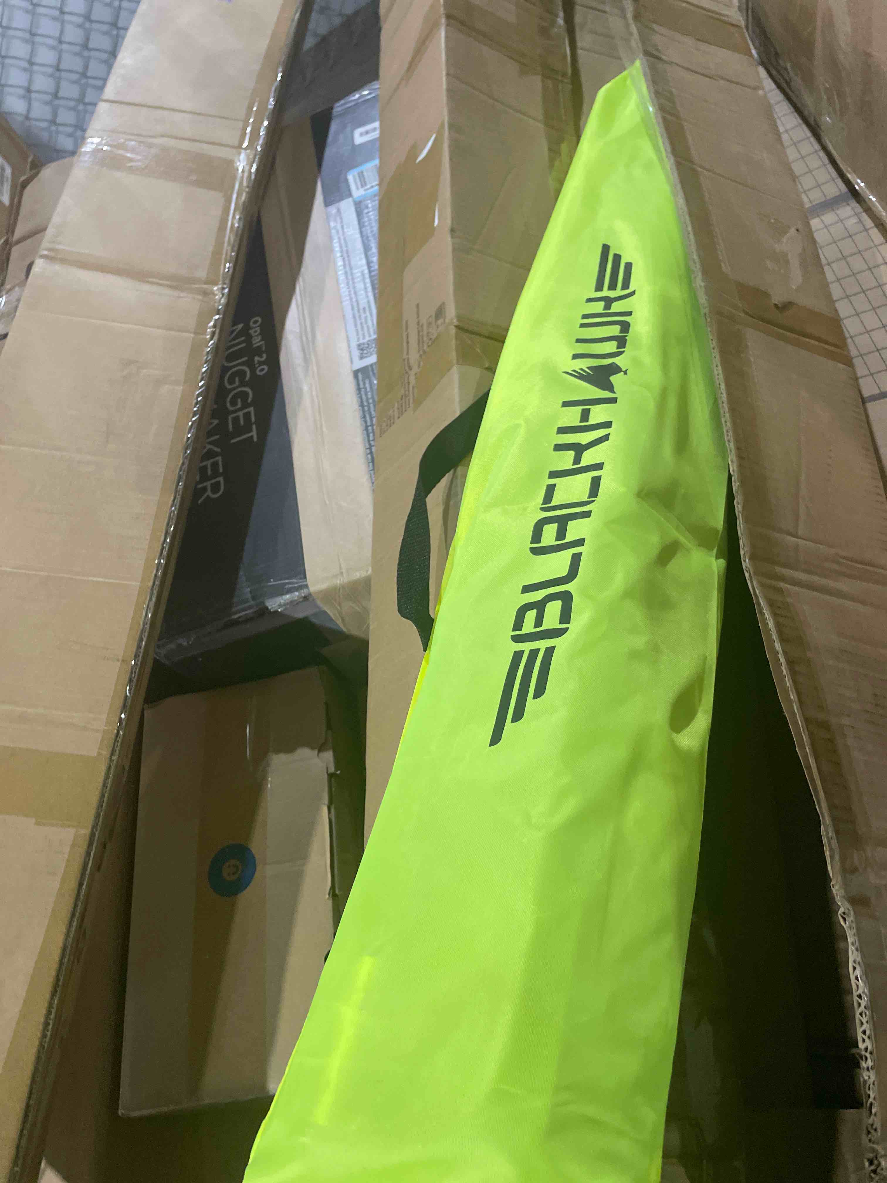 Condition photo showing Good Condition for franklin sports blackhawk soccer goal - pop up nets - foldable indoor + outdoor - 4 x 3 - yellow