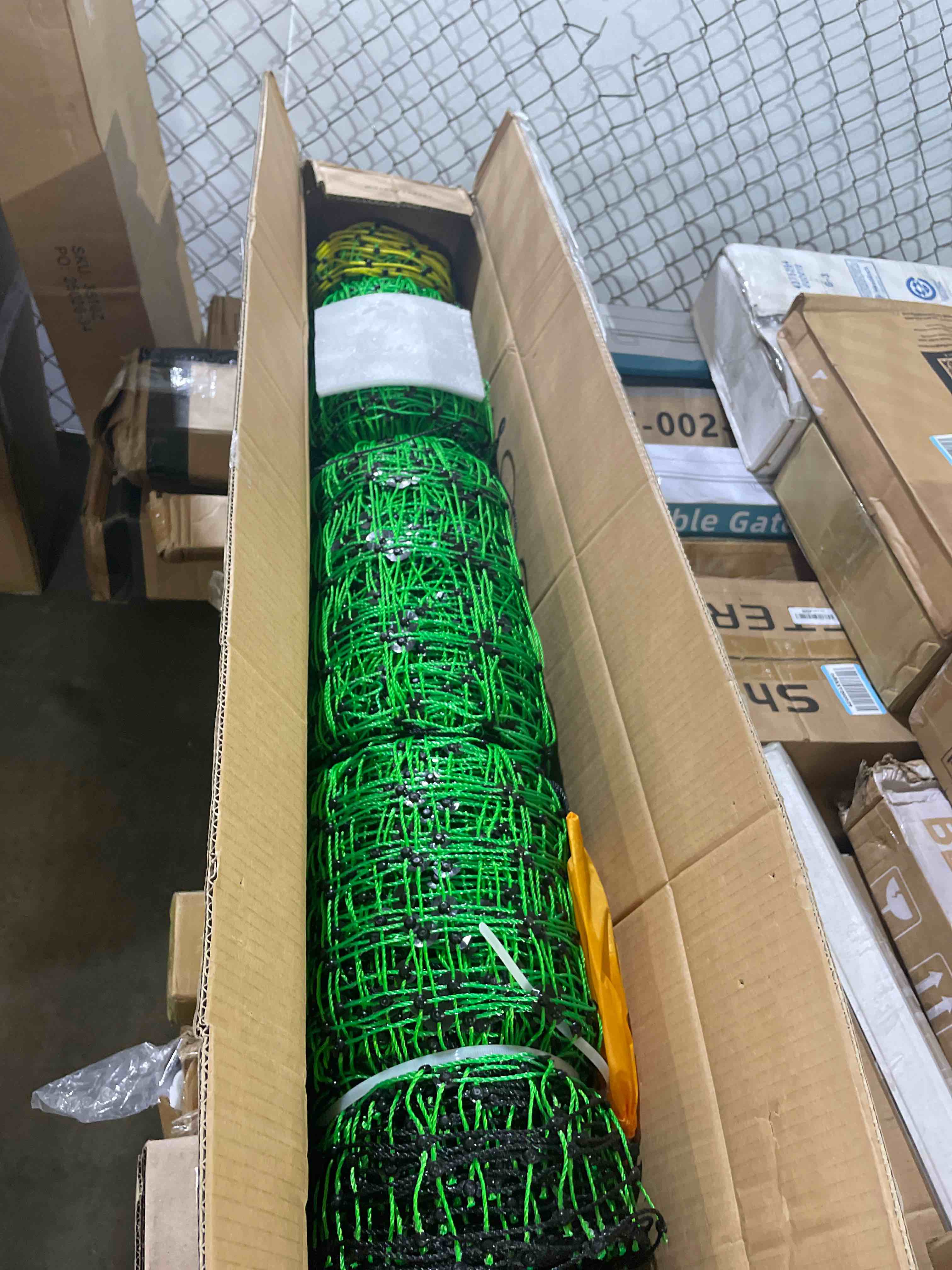 Condition photo showing New/Like New for ppolb electric fence netting - 47.2" h x 164' l, portable movable livestock nets mesh for lambs, dogs, deer, larger animals electric fencing for backyards, homesteaders, farms ranches, and gardens 47.2" h x 164' l livestock