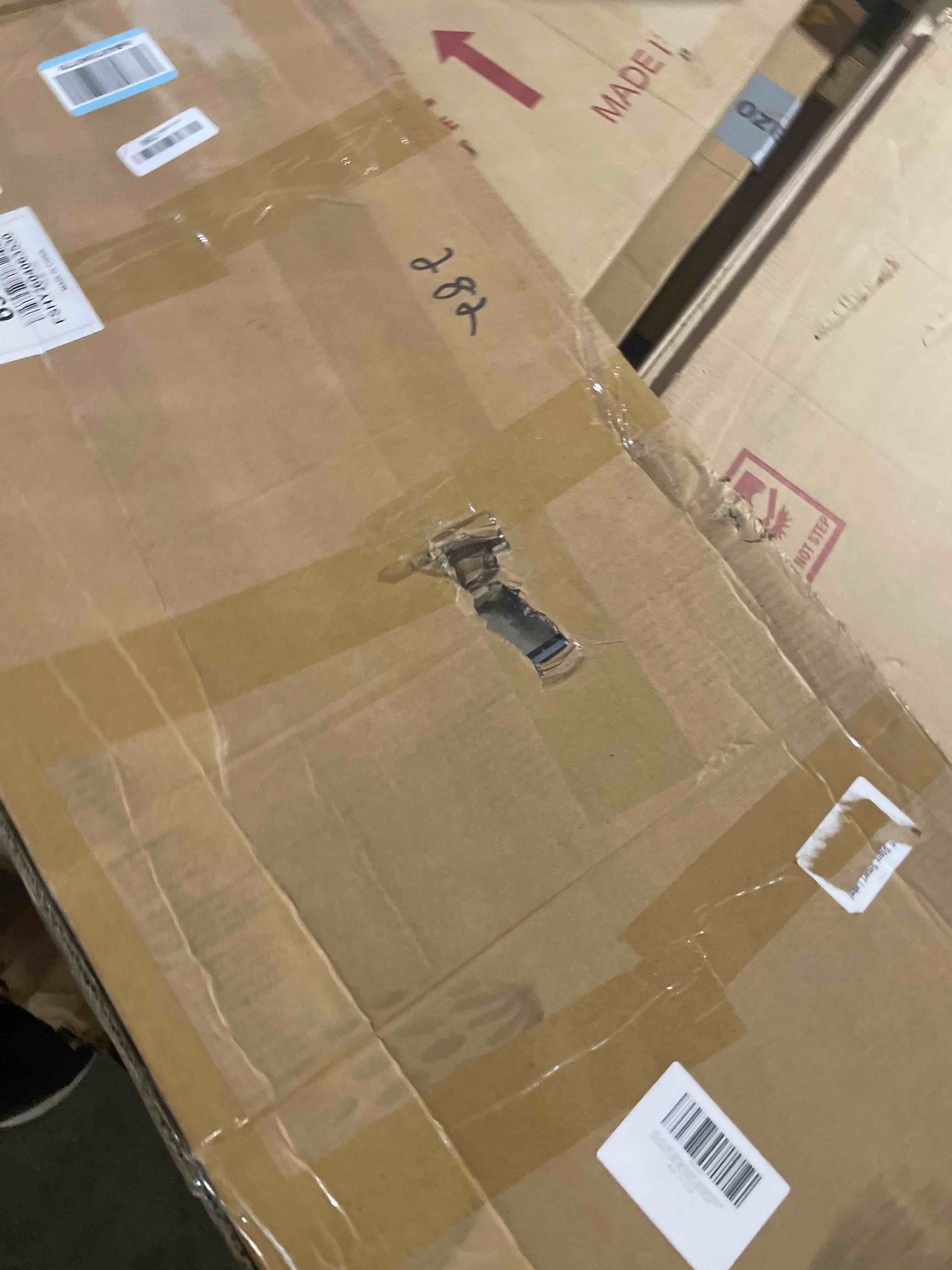 Condition photo showing New/Like New for 42" large humane live animal trap,collapsible large animal catcher cage,cage traps for large dogs up to 38 pounds,foxes,coyotes,bobcat,similar sized animals